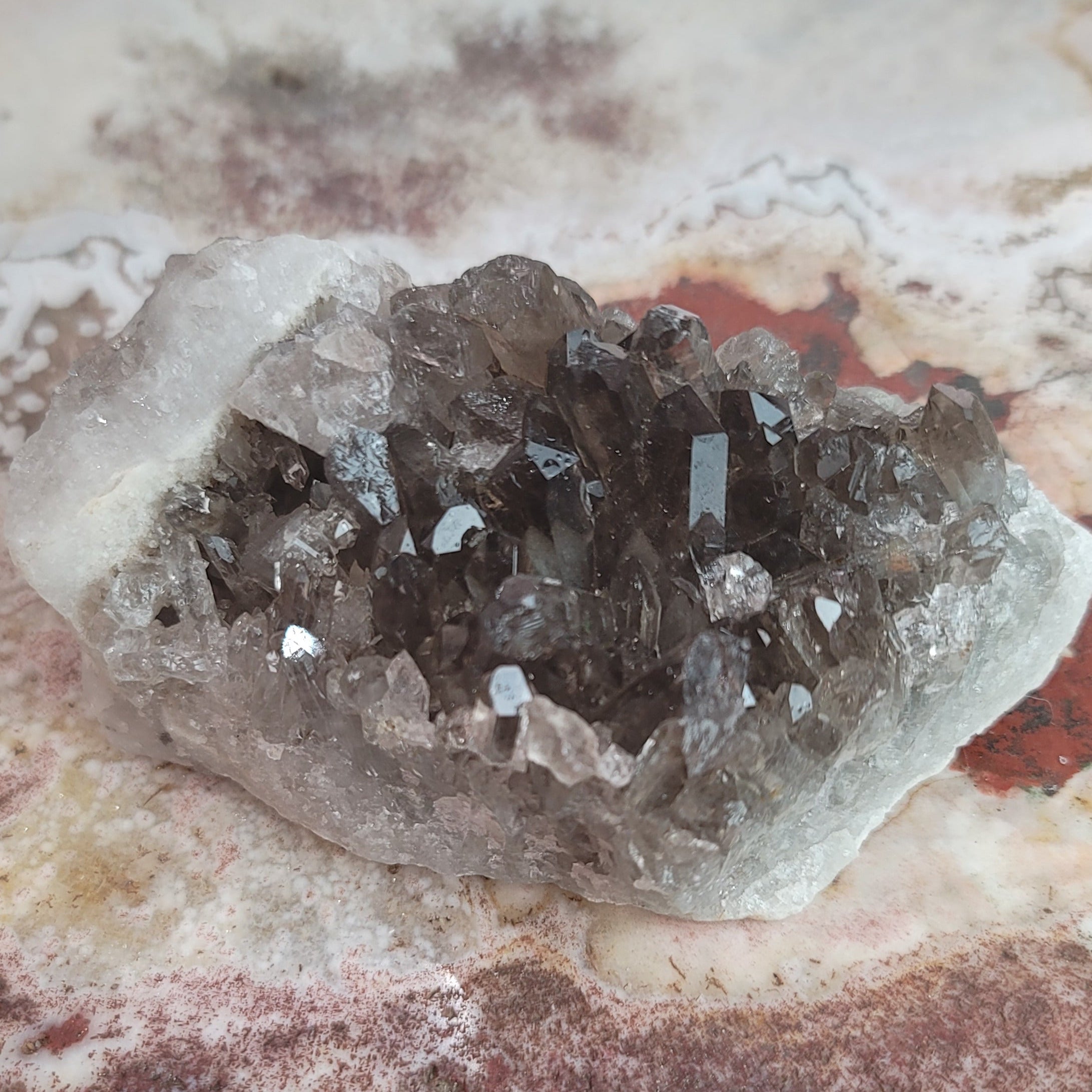 Smokey Quartz Cluster for Grounding and Protection