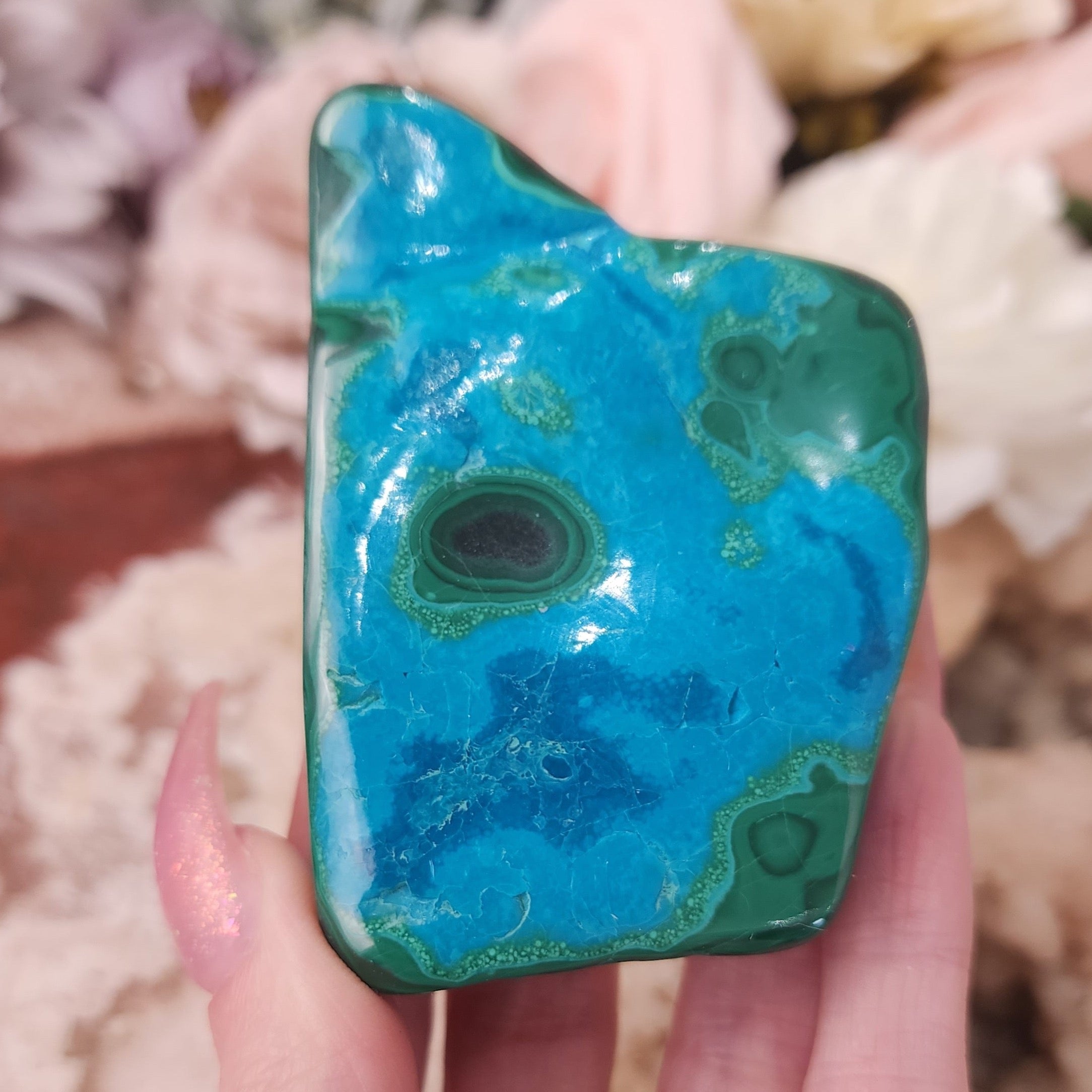 Chrysocolla with Malachite Free Form for Empowerment, Harmony and Truth