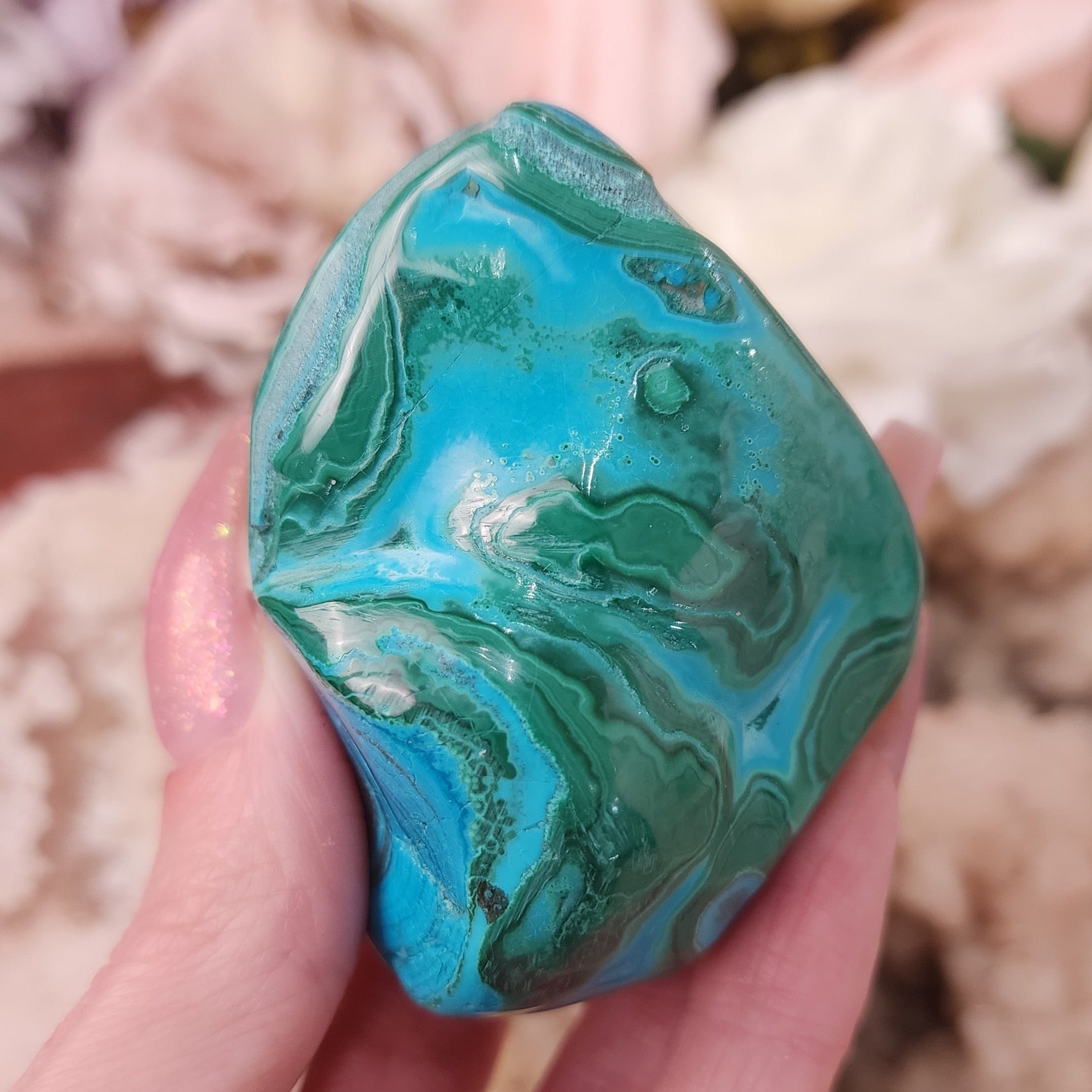Chrysocolla with Malachite Free Form for Empowerment, Harmony and Truth