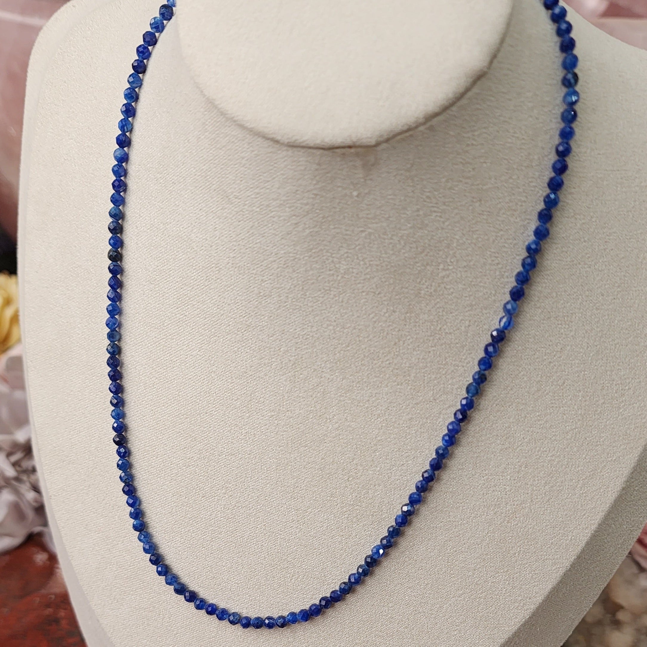 Kyanite Micro Faceted Necklace for Harmony and Overcoming Bad Habits