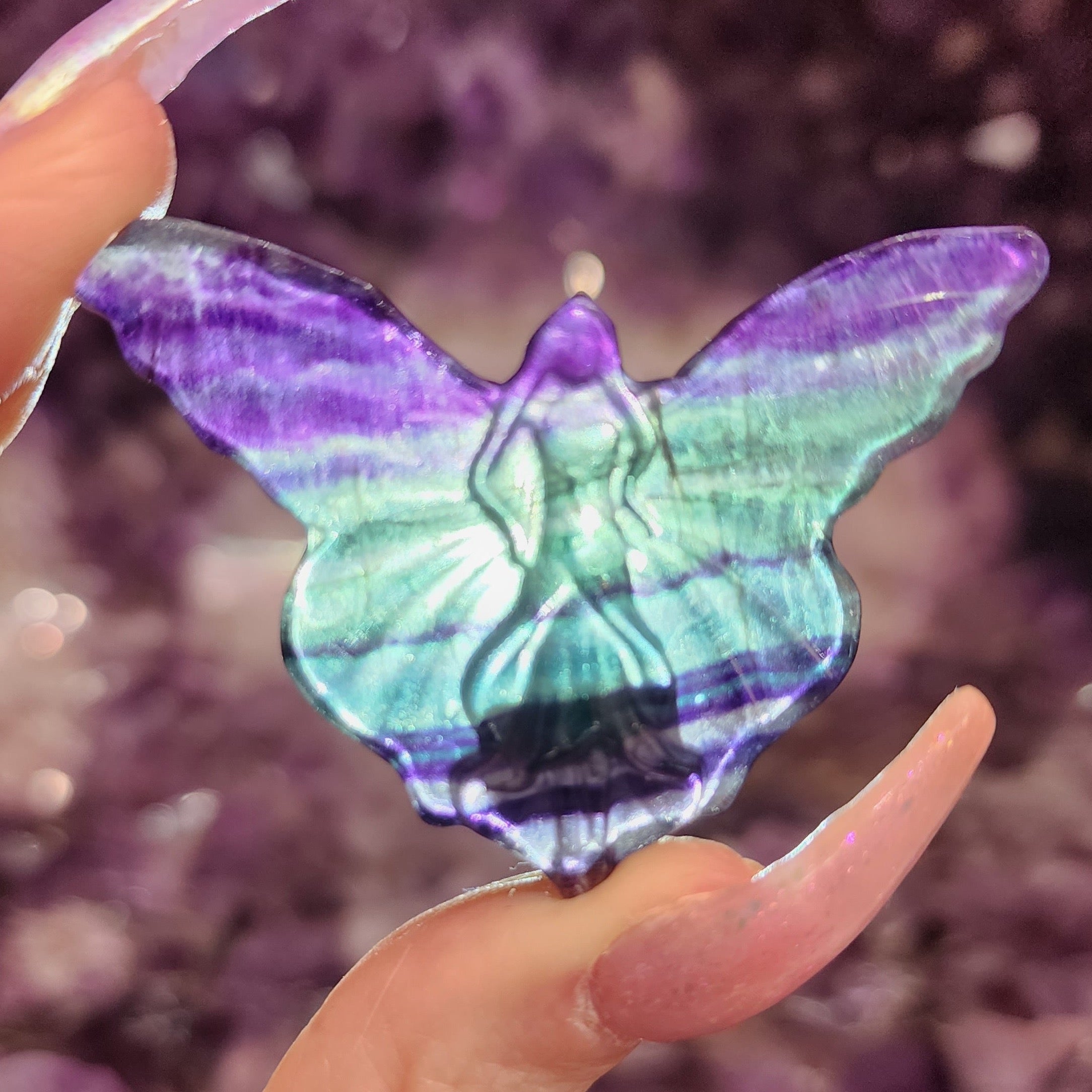 Rainbow Fluorite Fairy for Energetic Cleansing