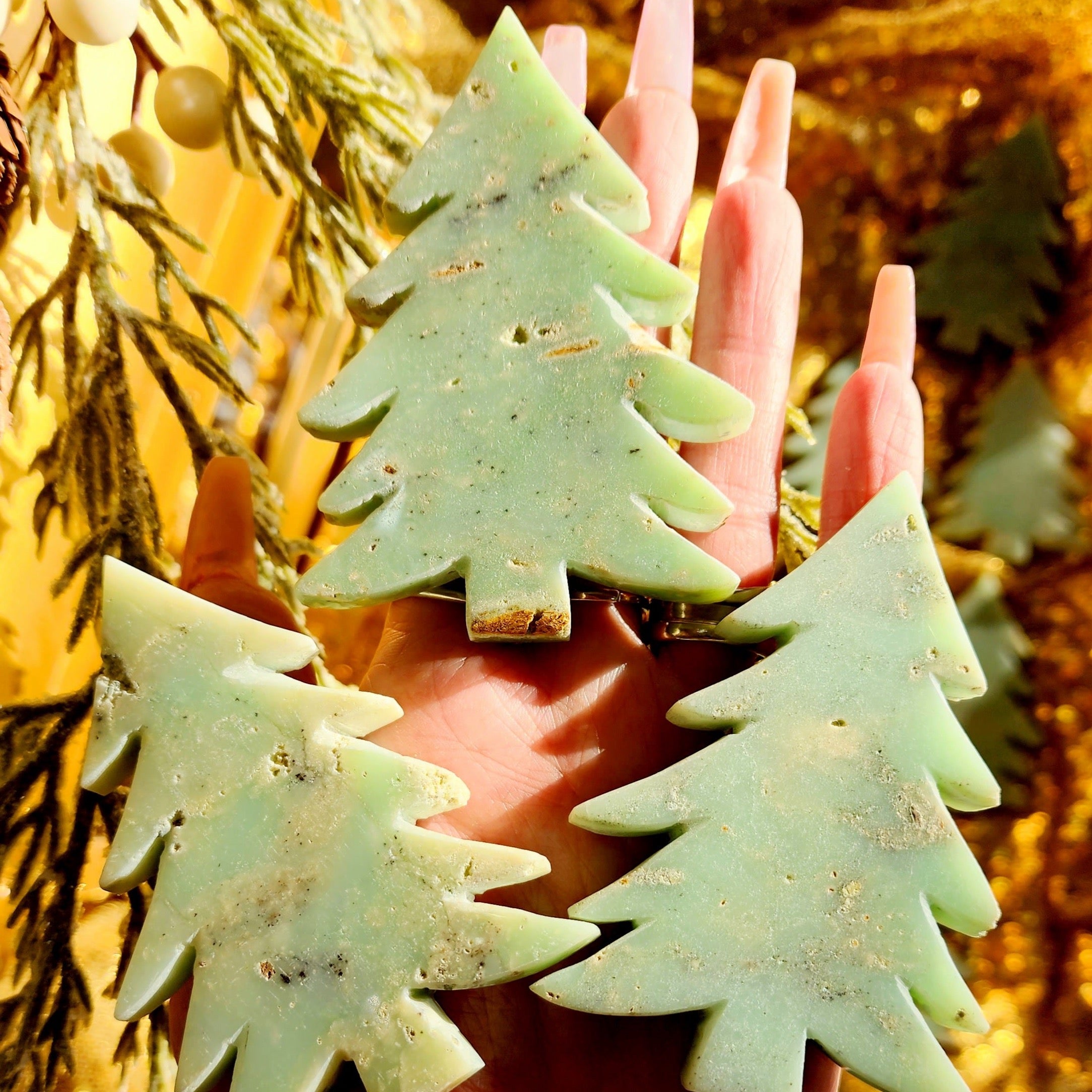 Chrysoprase Holiday Tree for Heart Healing, Growth & Rebirth