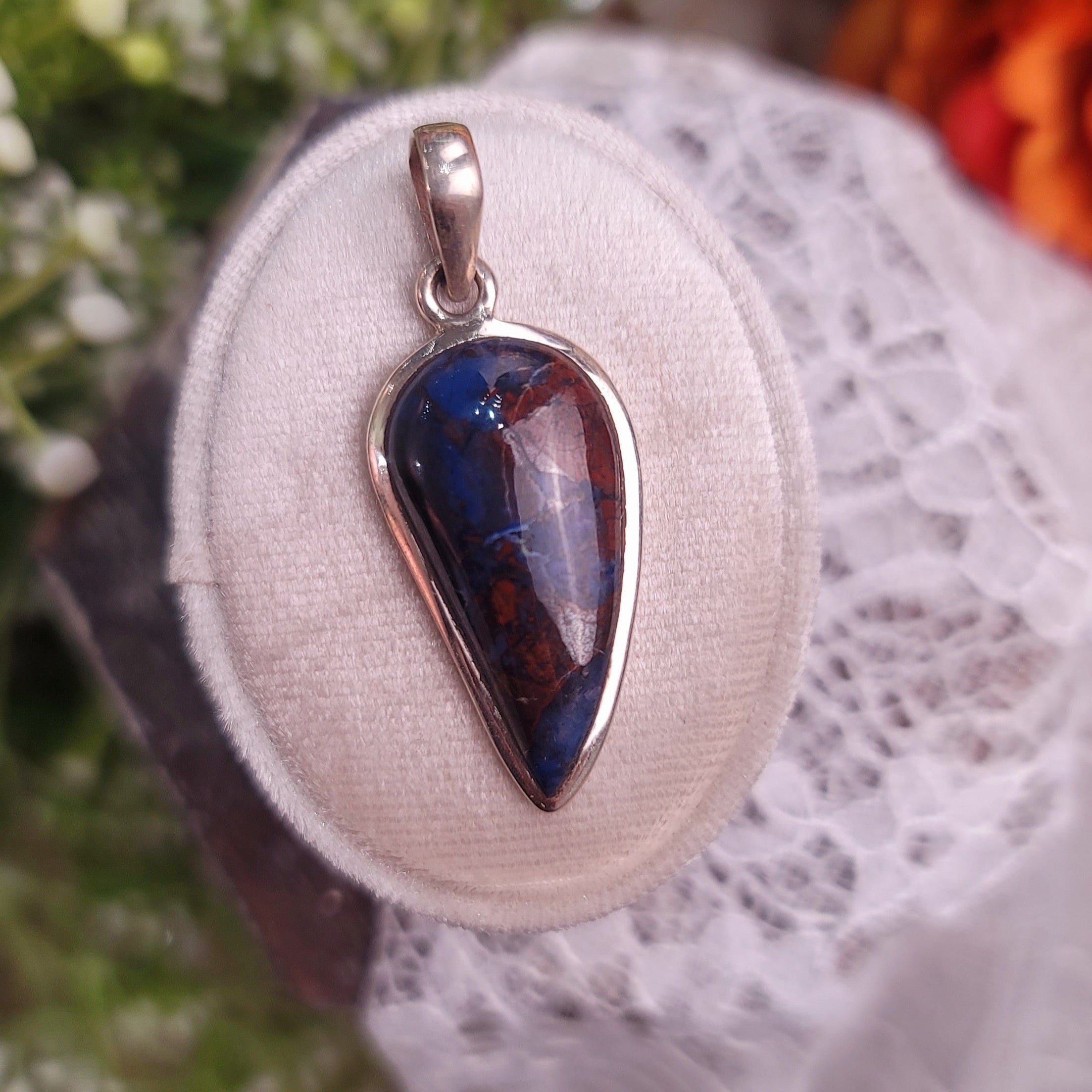 Sugilite with Richterite Pendant for Energetic Rebirth, Softening Moods and Deep Healing Energy