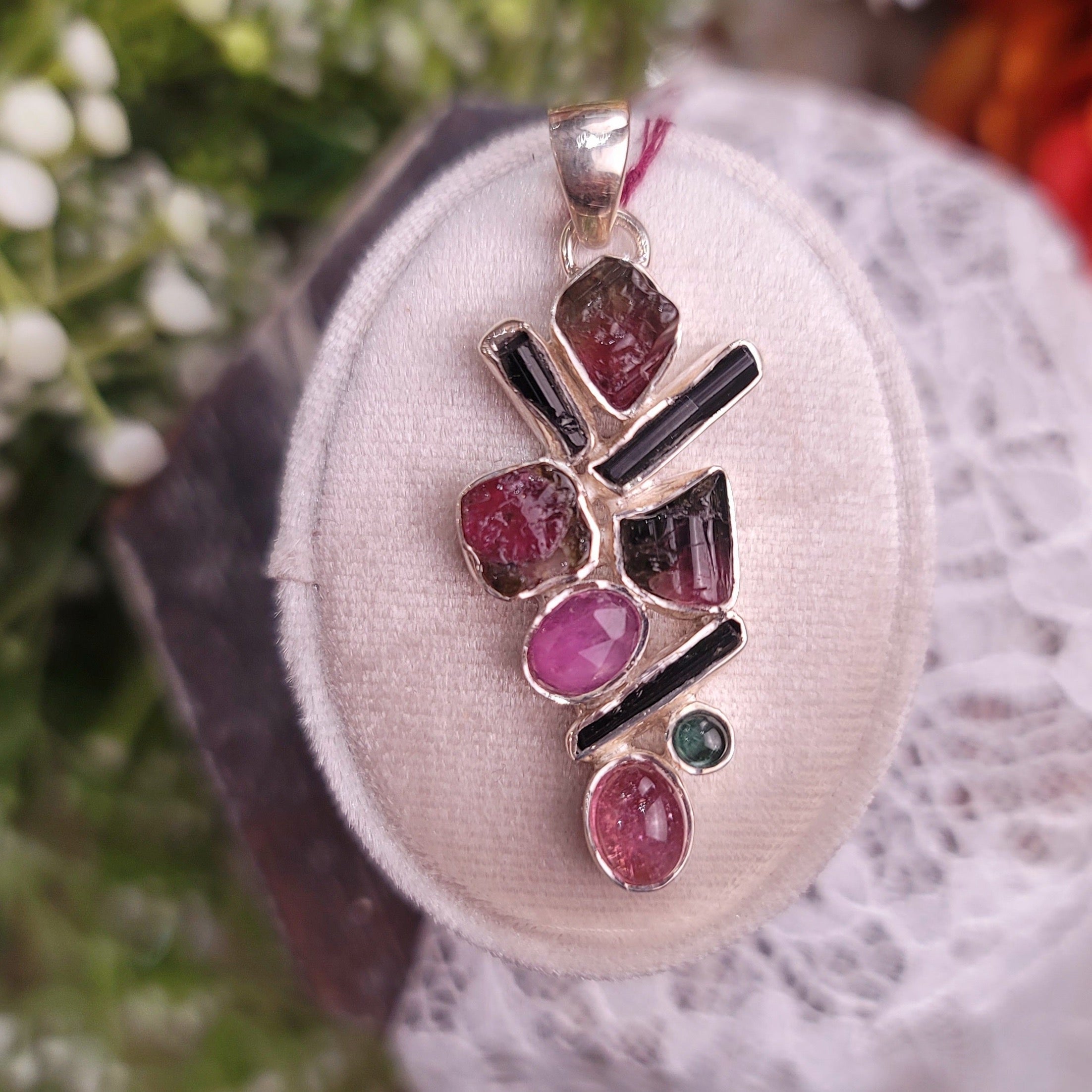 Watermelon Tourmaline Pendant for Removing Insecurities and Helping Inspire Creativity
