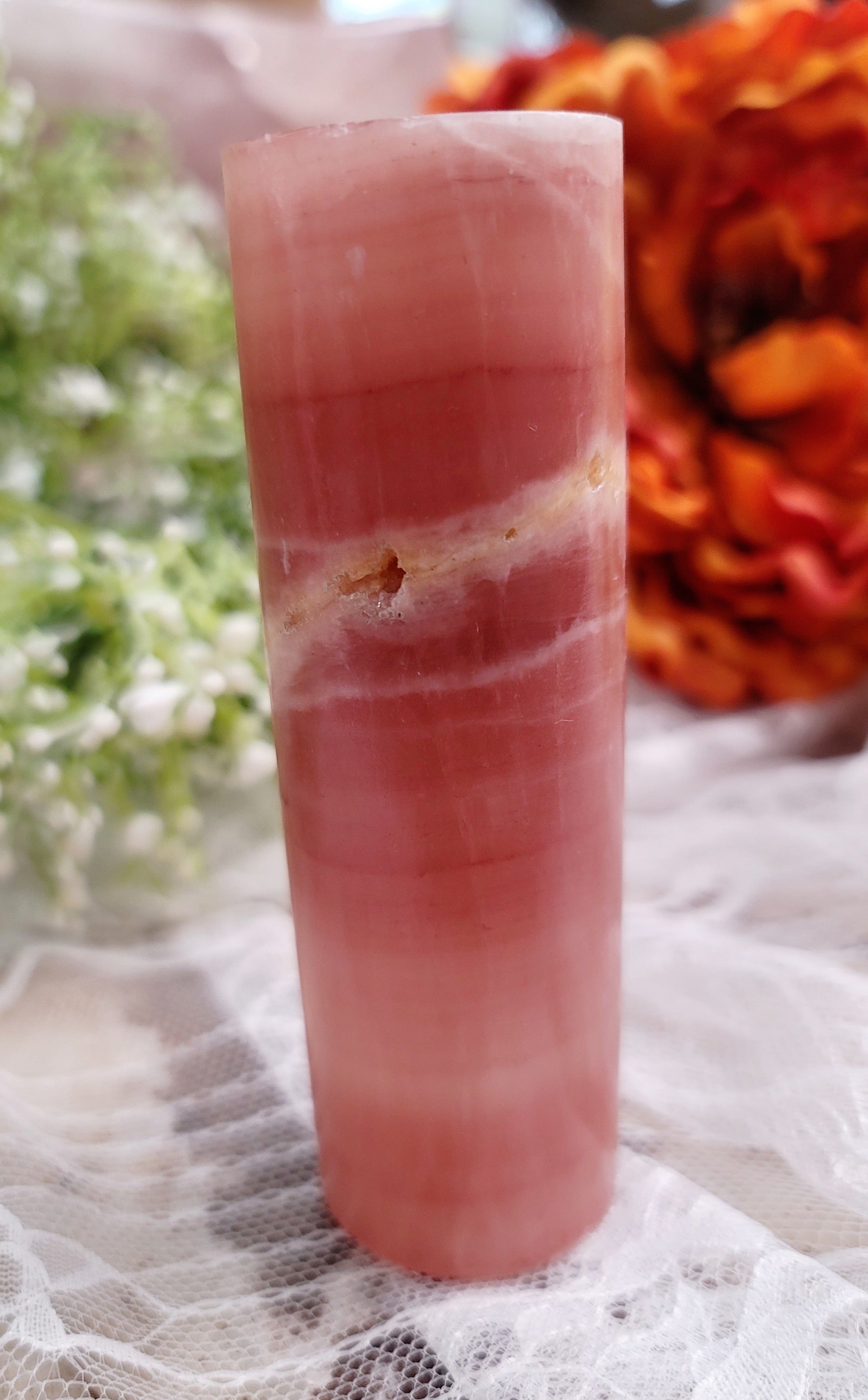 Rose Calcite Harmonizer for Amplifying Energy, Joy and Love