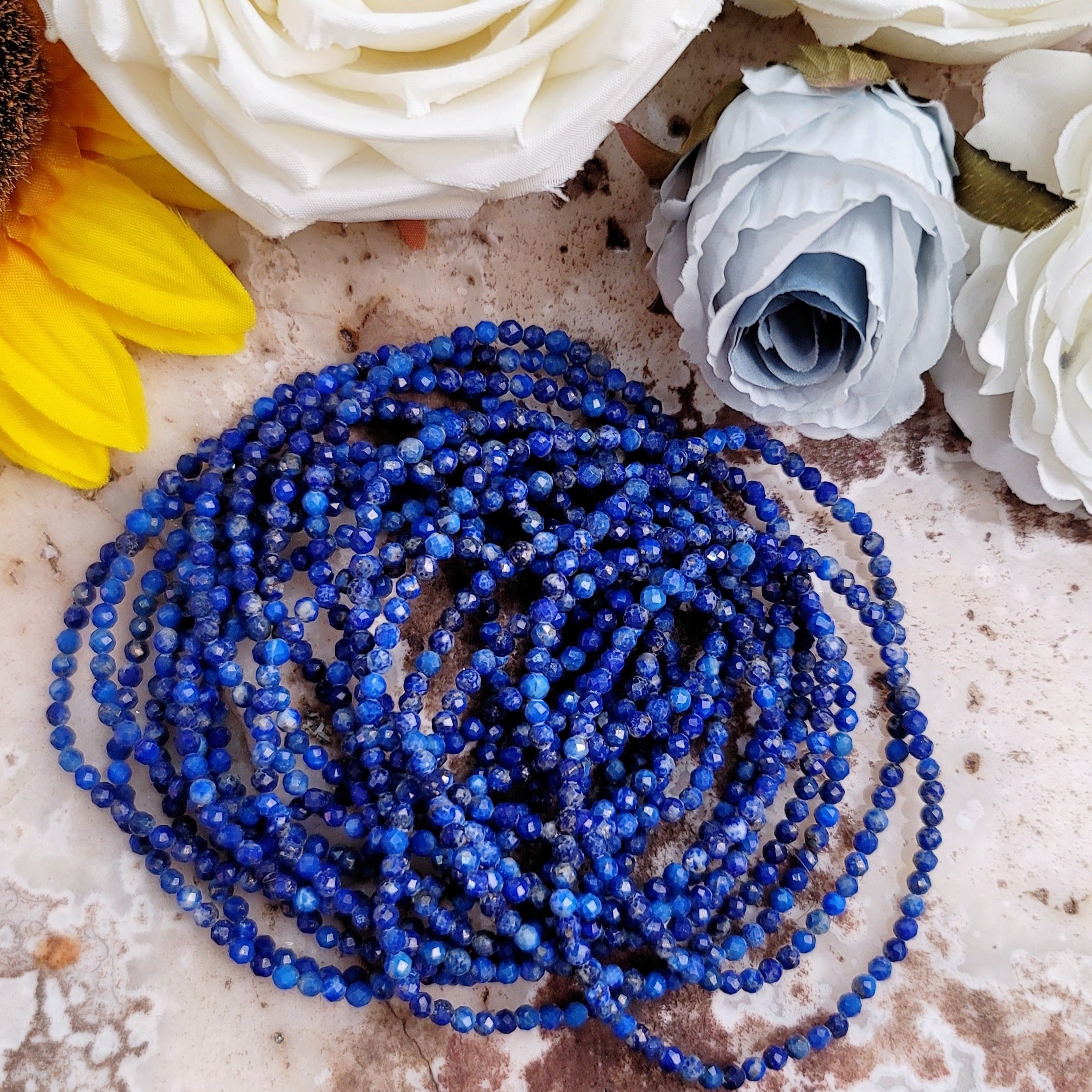 Lapis Lazuli Faceted Bracelet for Confidence, Intuition and Power
