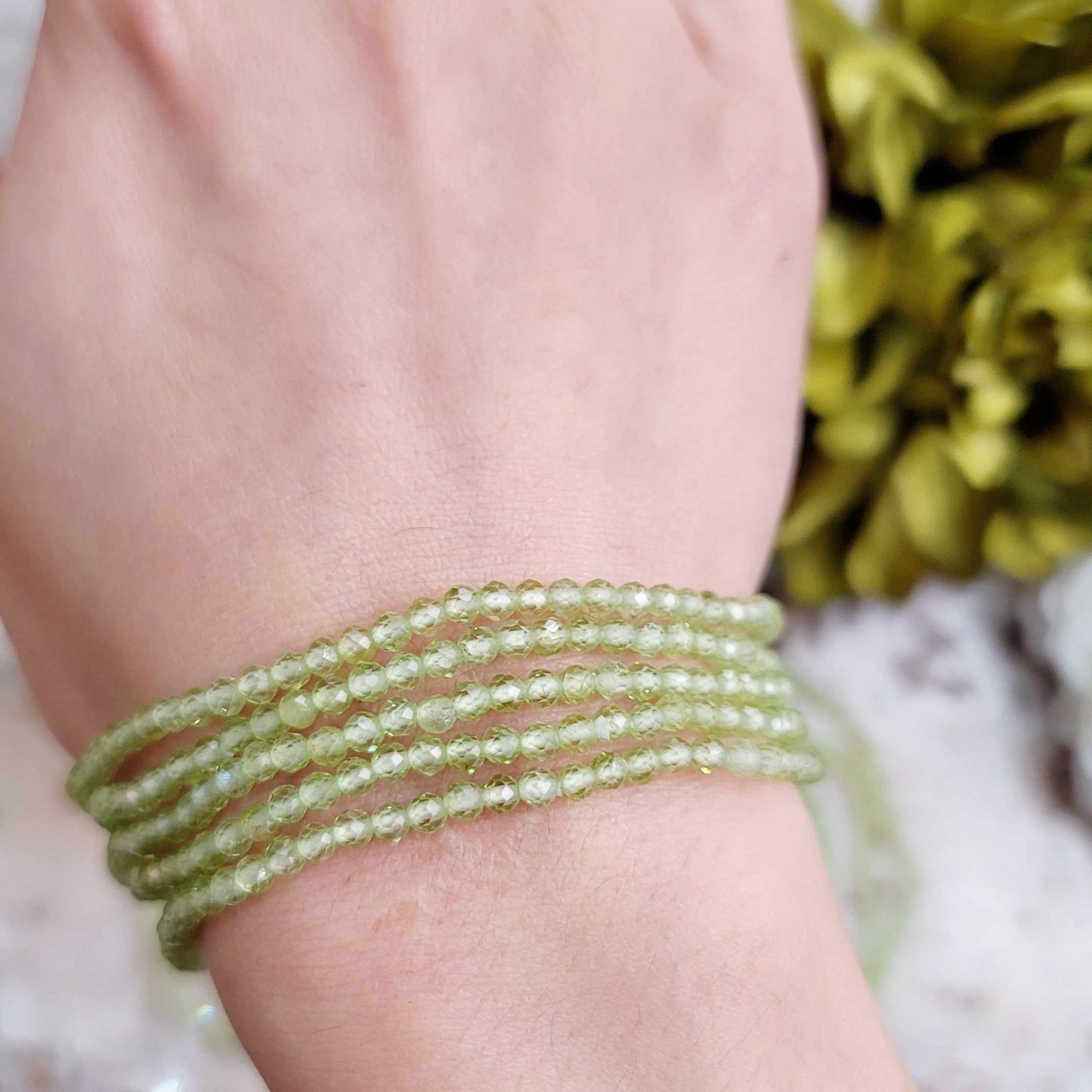 Peridot Faceted Bracelet for Power, Prosperity and Protection