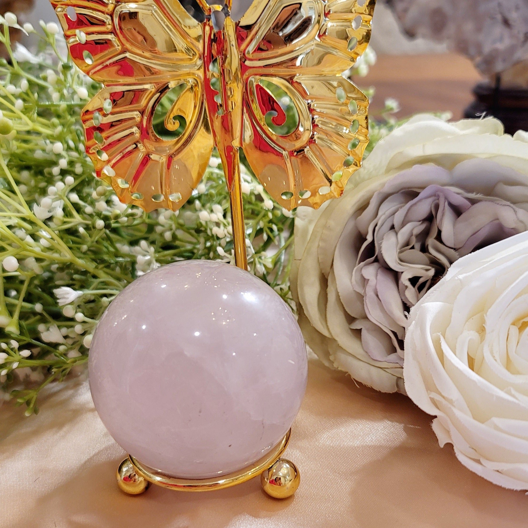 Rose Quartz Sphere for Unconditional Love