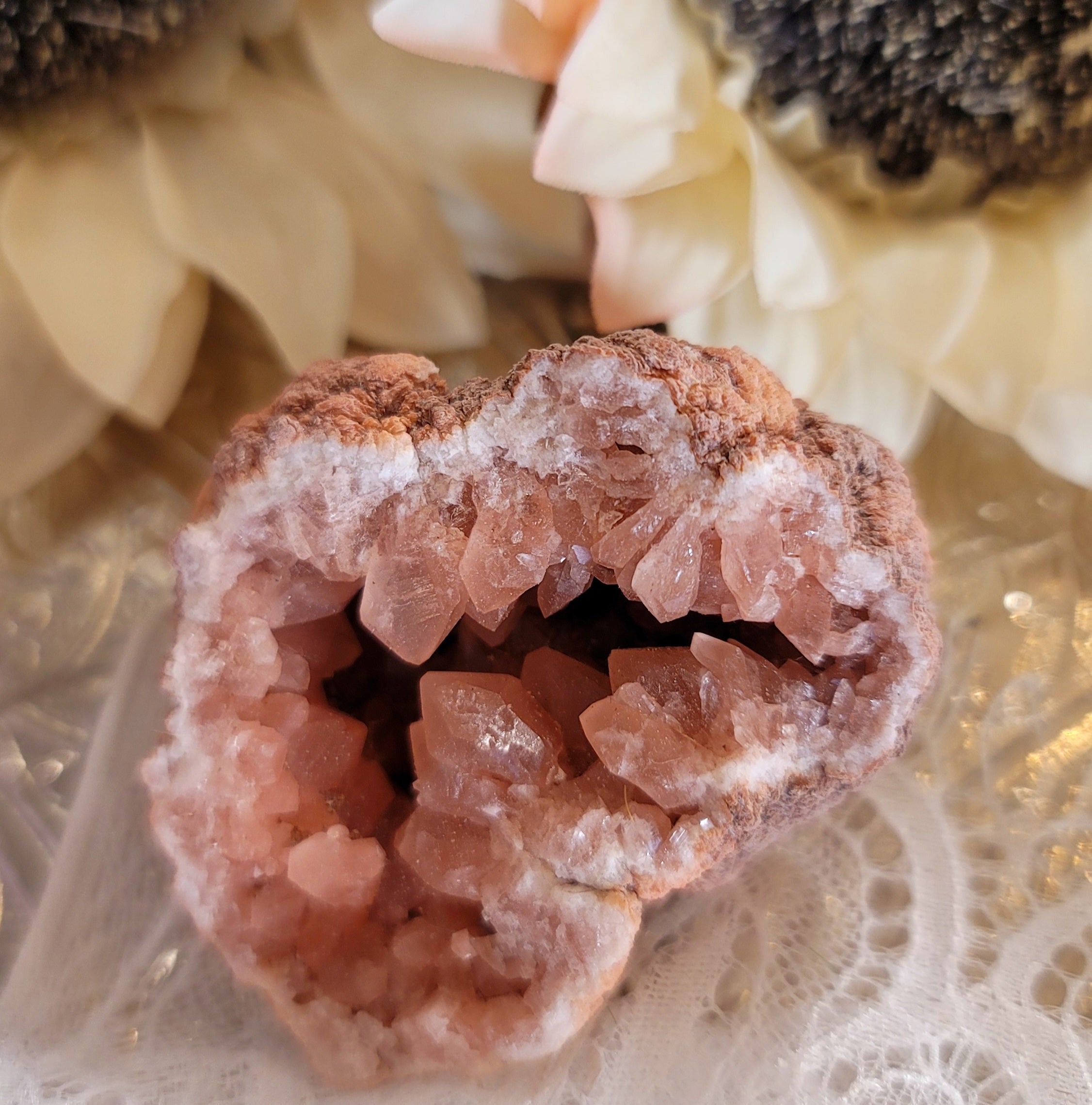 Pink Amethyst Geode for Emotional Balance and Loving Yourself