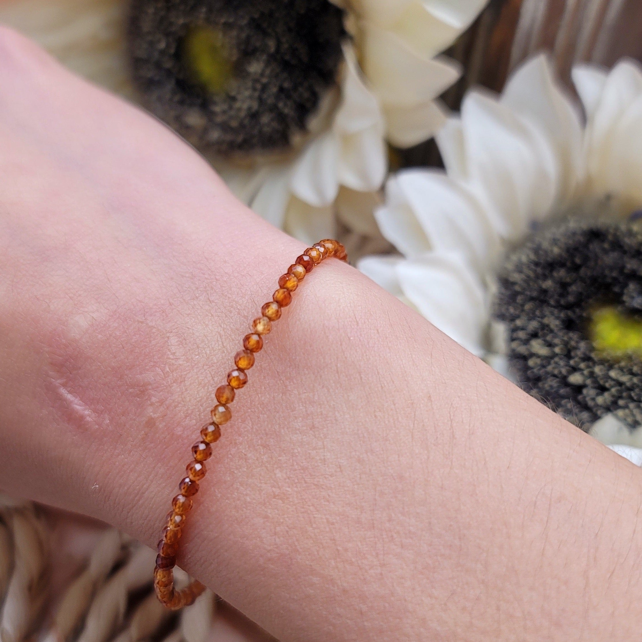 Garnet Faceted Bracelet for Grounding, Health and Strength