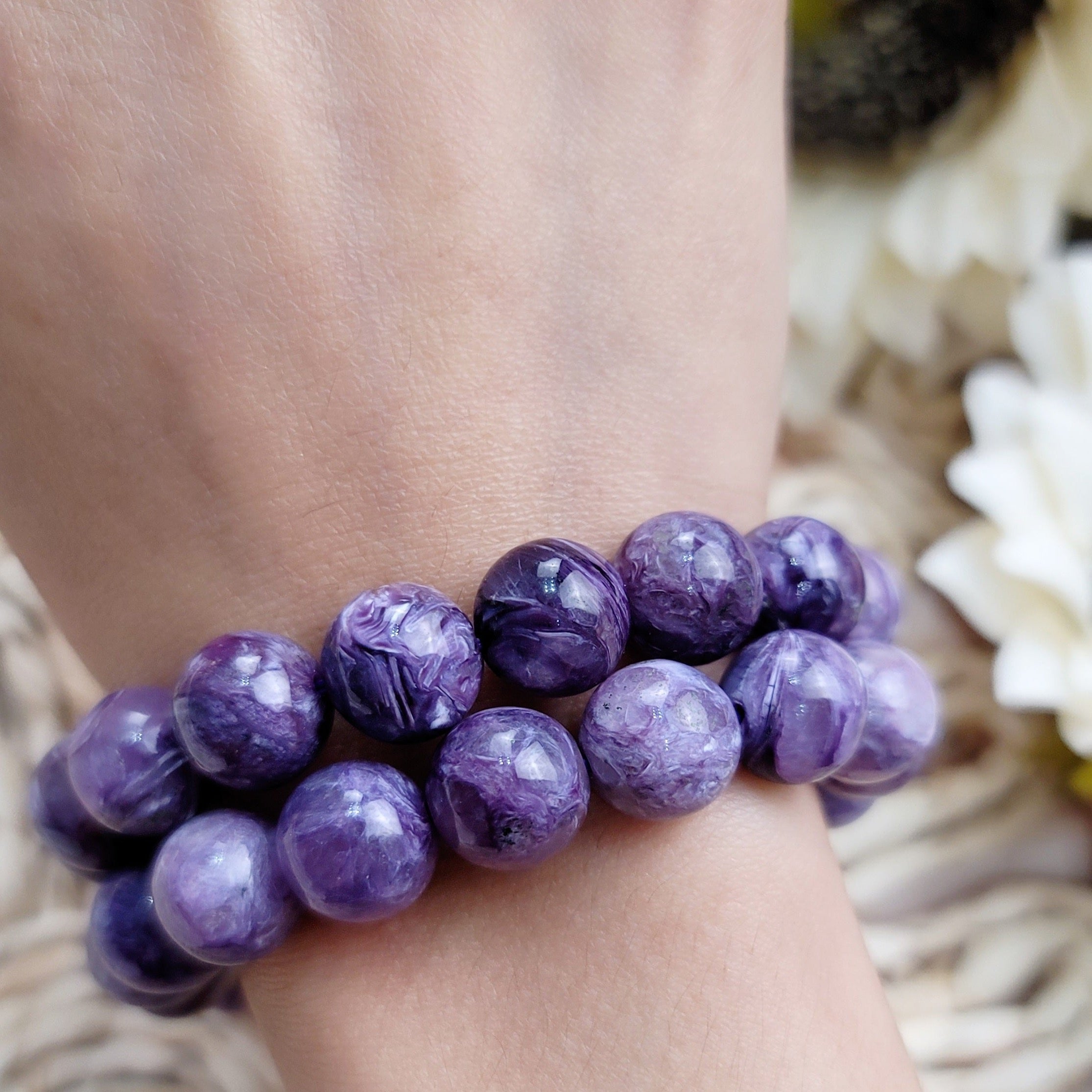 Charoite Bracelet (AAA Grade) for Connection with Higher Realms and Intuition