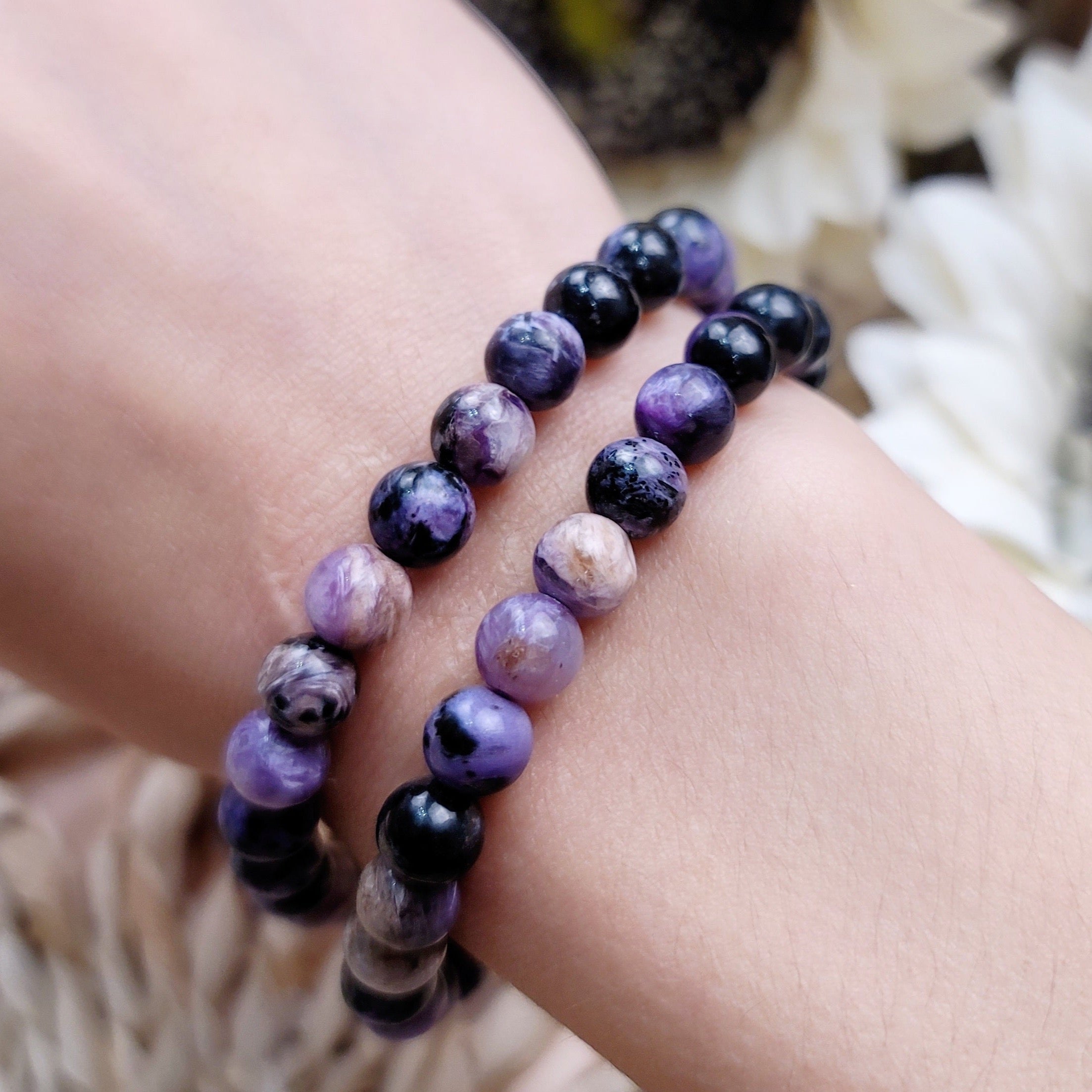 Charoite Bracelet for Connection with Higher Realms and Intuition