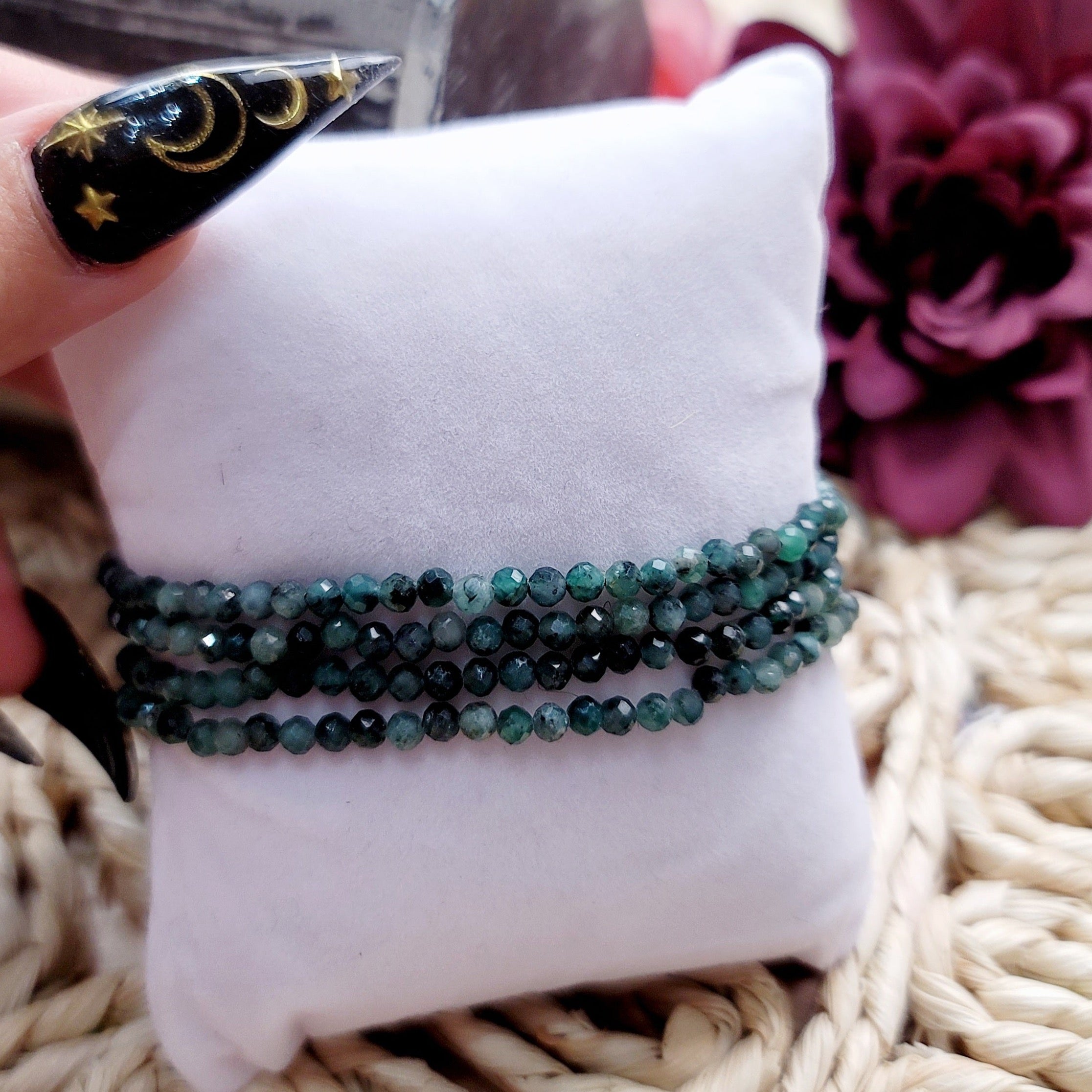 Emerald Faceted Bracelet for Harmonizing Relationships & Passion