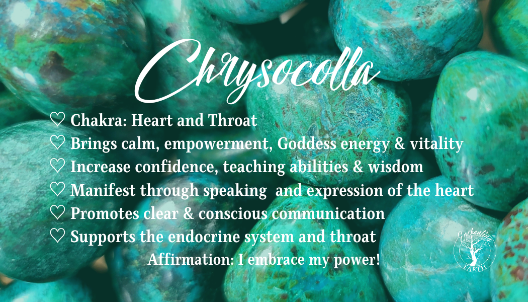Chrysocolla with Malachite Tumble for Empowerment, Harmony and Truth