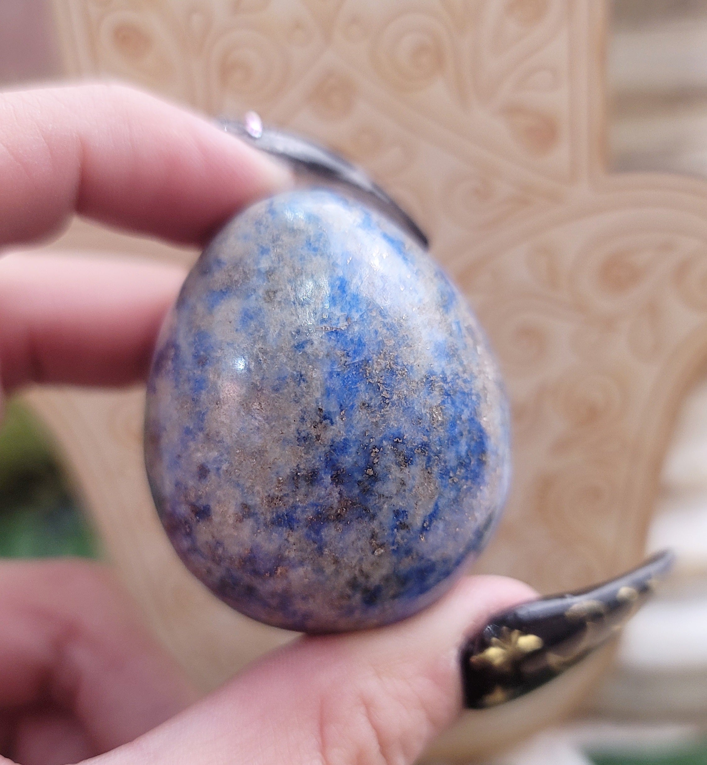 Lapis Lazuli Egg for Confidence and Inner power and Rebirth