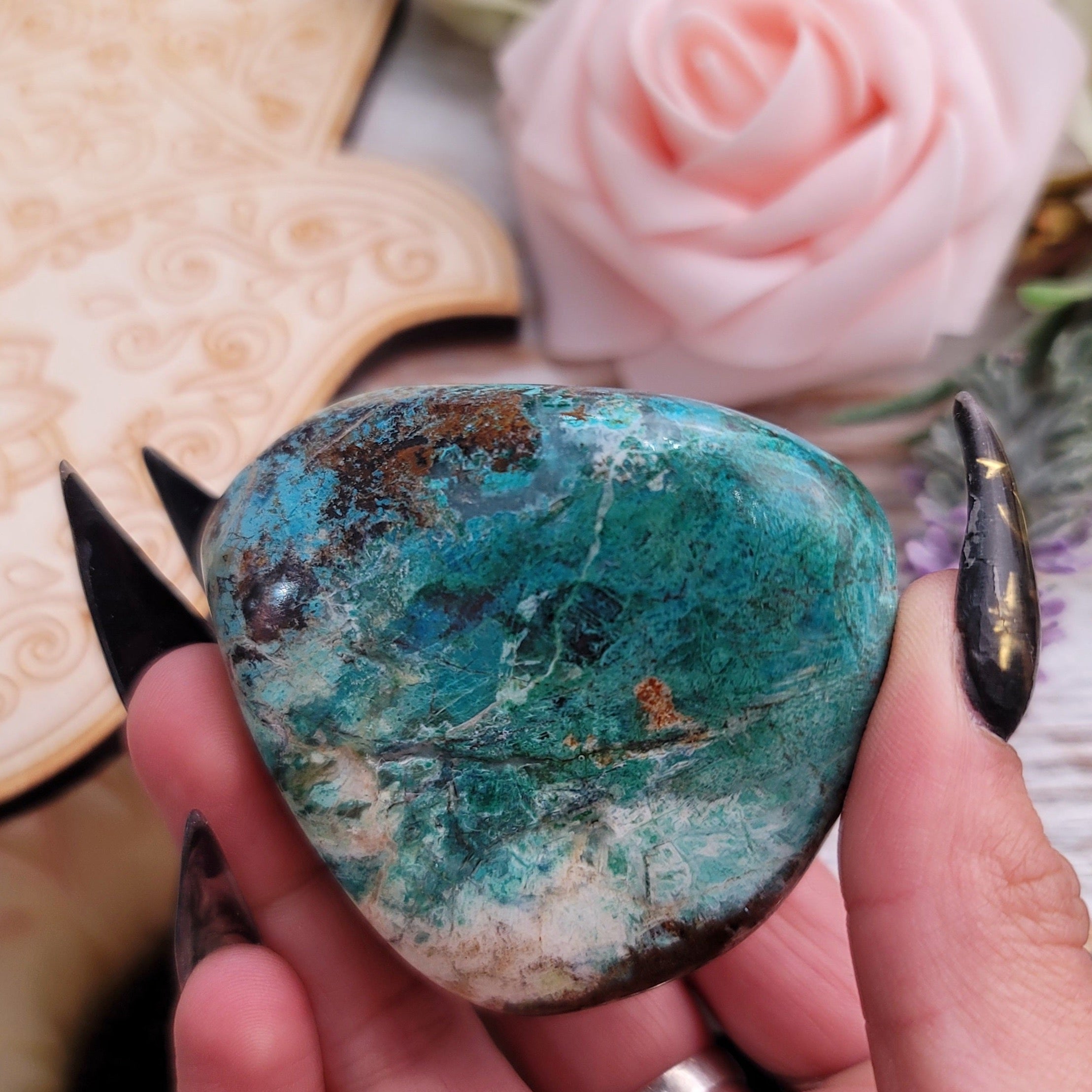 Chrysocolla with Shattuckite Freeform for Empowerment, Harmony and Truth