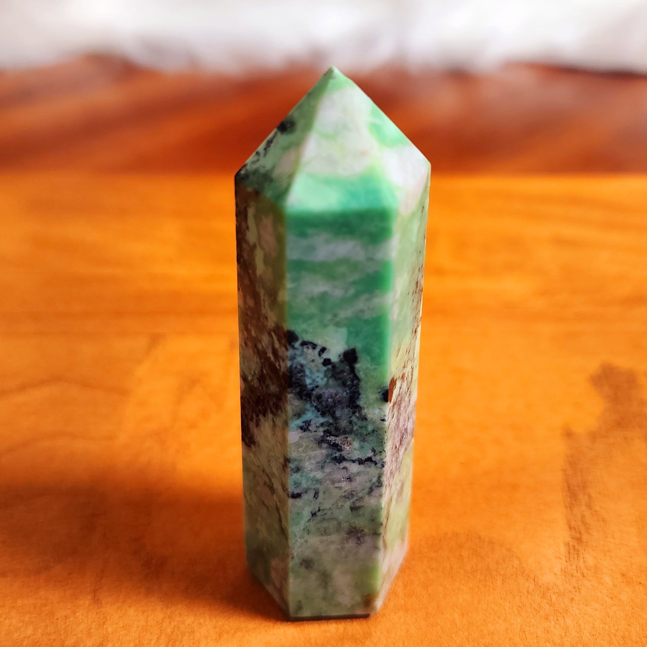 Variscite Point for Emotional Healing, Inner Peace and Prosperity