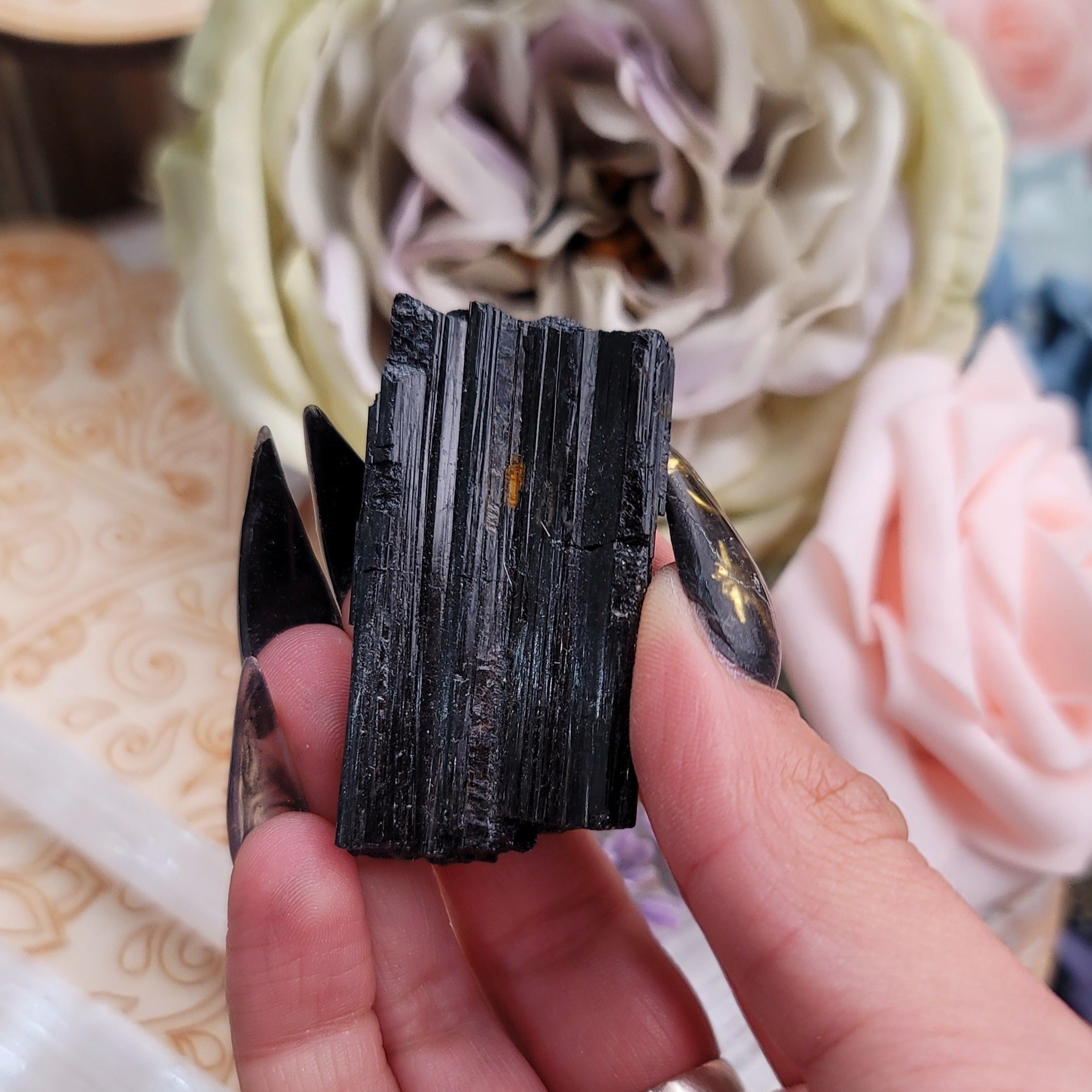 ~Protection Set~ Black Tourmaline and Satin Spar Selenite for Protection and Purifying your Energy of Your Home