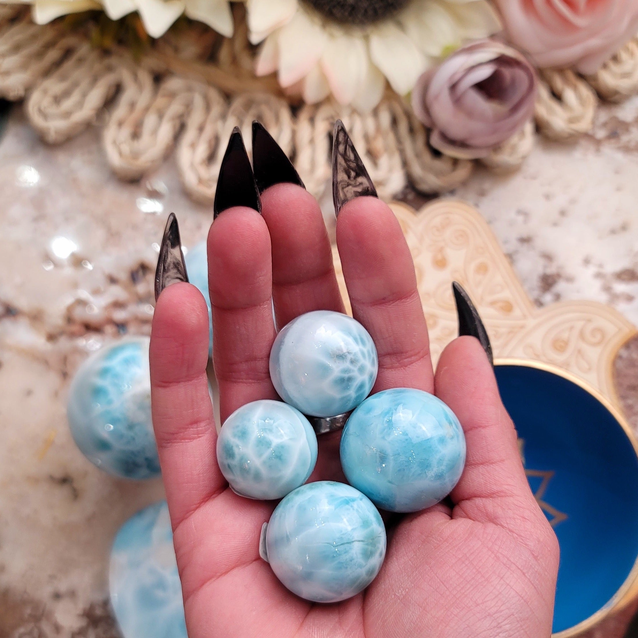 Larimar Sphere for Peace and Tranquility