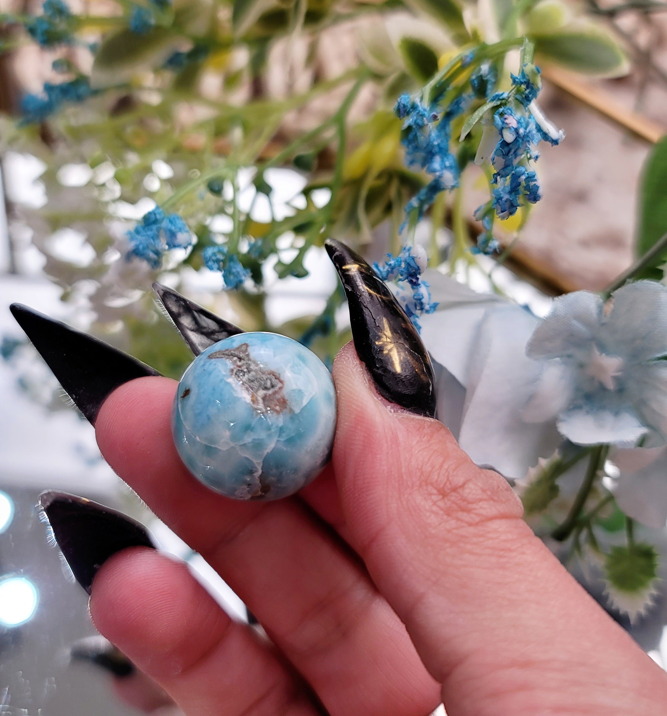Larimar Mini Sphere for Peace and Tranquility