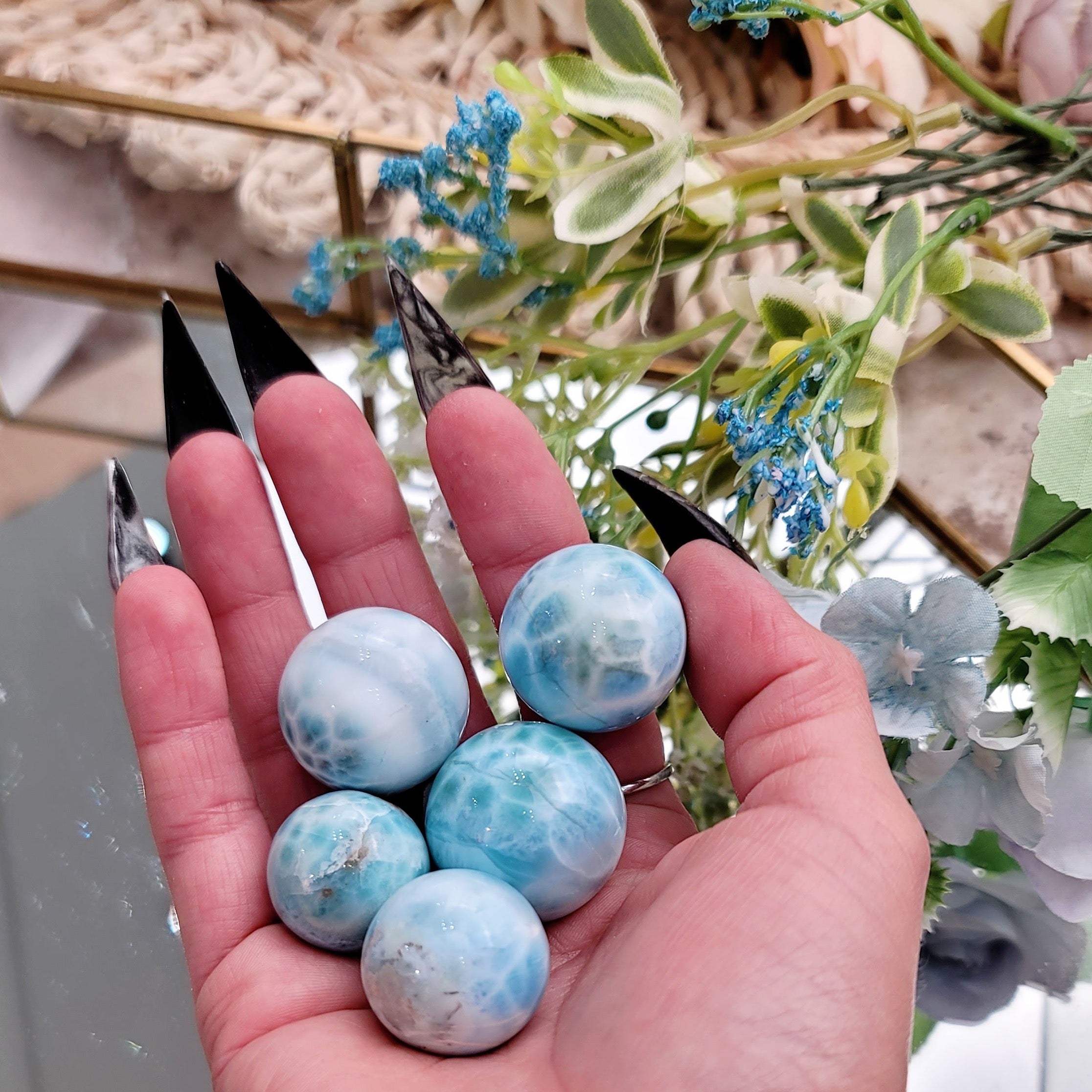 Larimar Mini Sphere for Peace and Tranquility