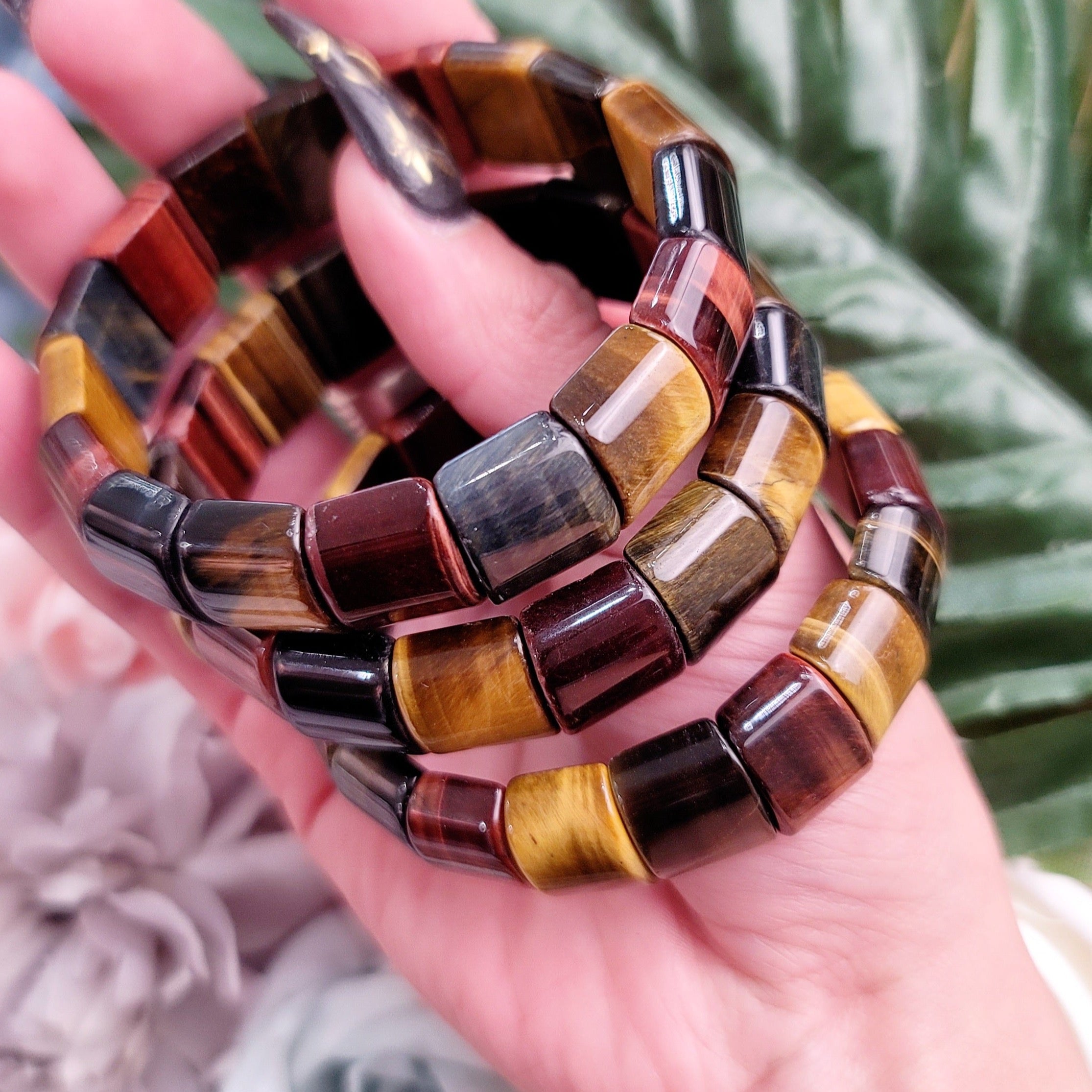 Tiger Eye Multi Stretchy Bangle Bracelet (AAA Grade) for Courage and Strength