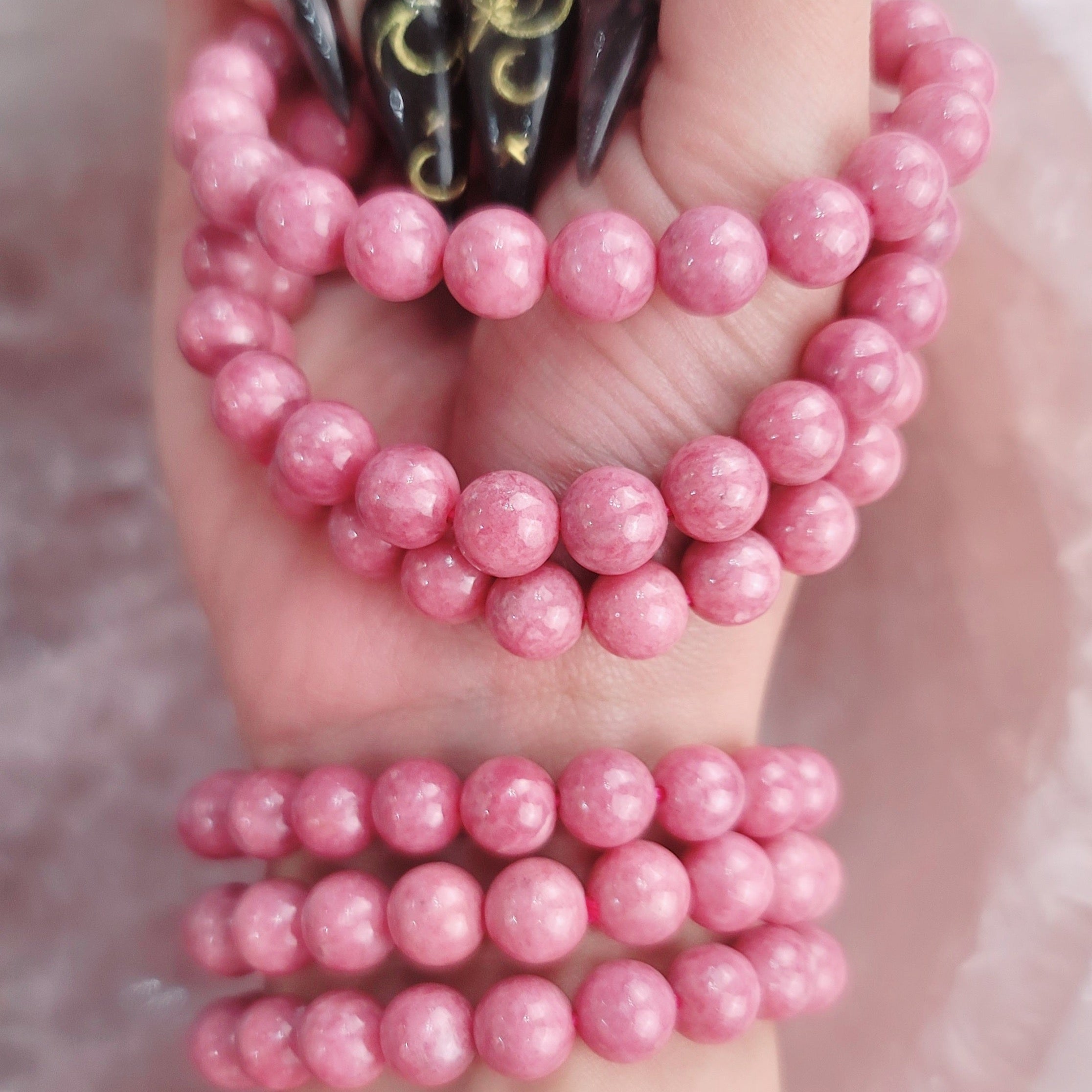 Pastel Thulite Bracelet for Attraction, Love and Self Confidence