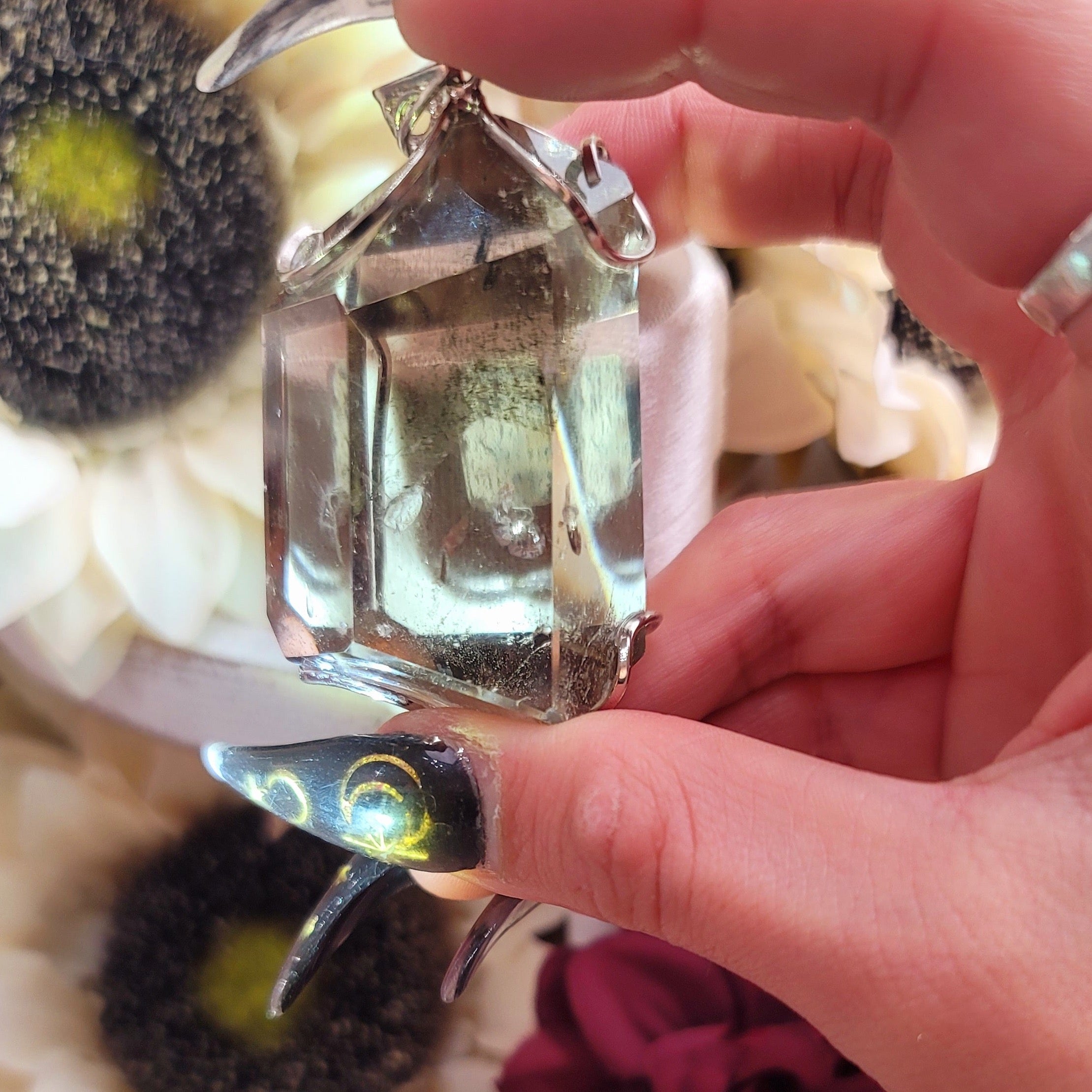 Smokey Quartz Pendant .925 Silver for Cleansing Energy, Manifesting and Protection