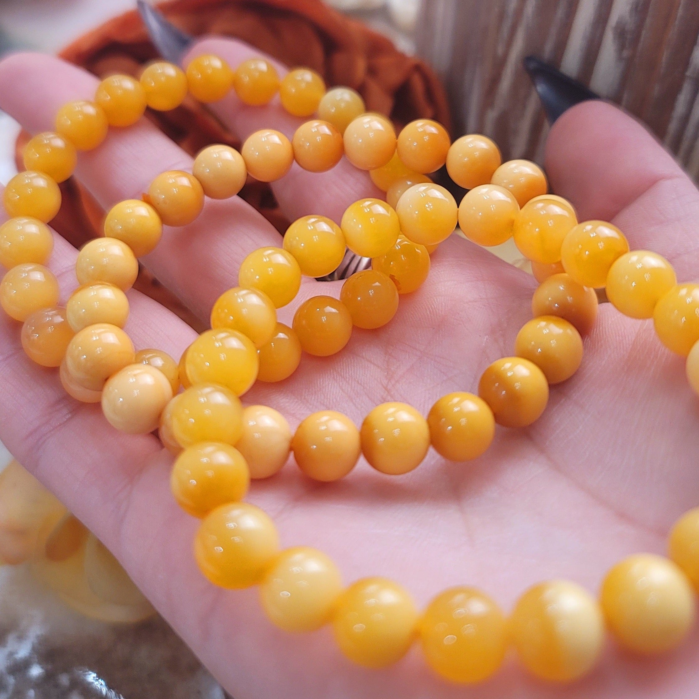 Yellow Jade Bracelet for Love, Peace and Success Warmth and Joy