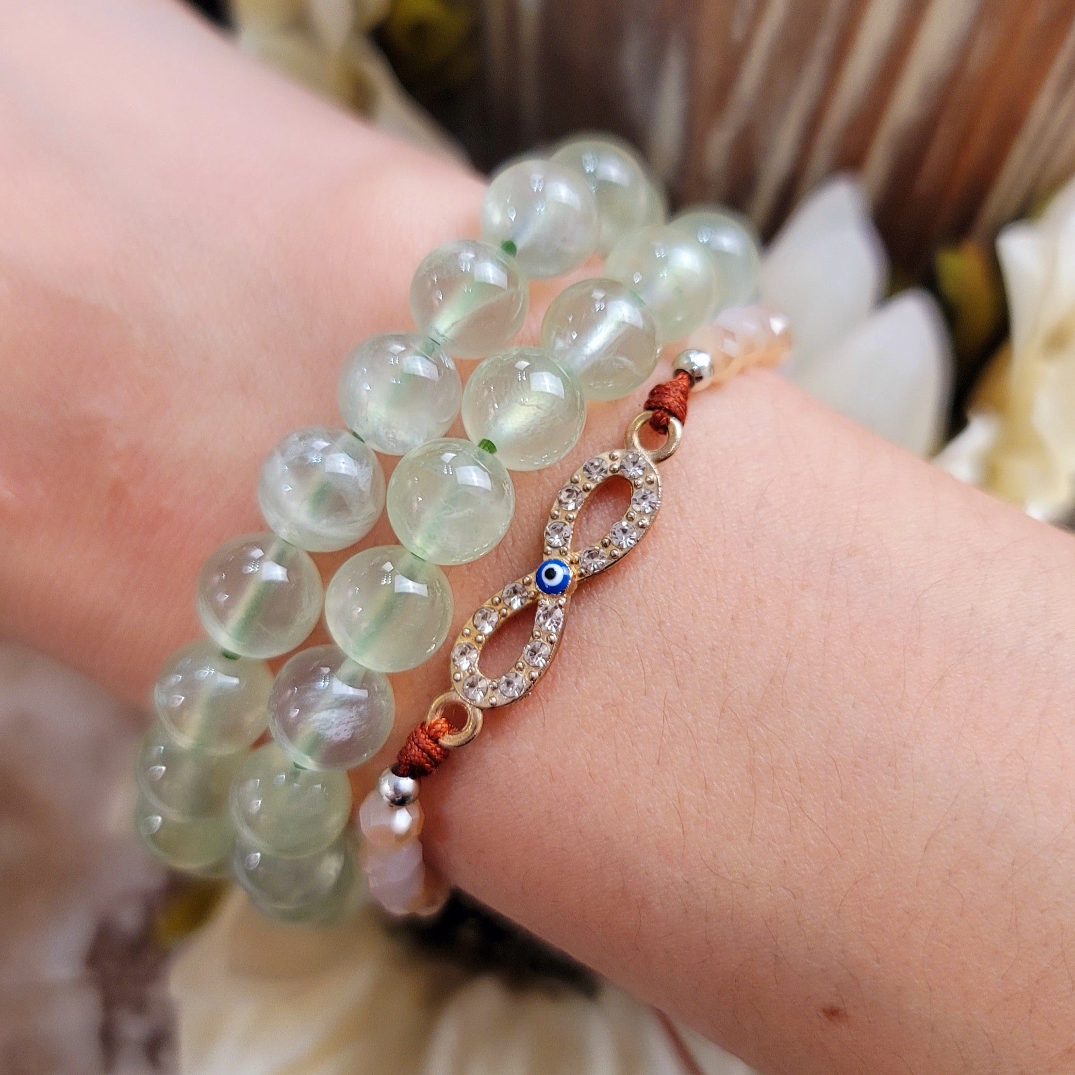 Prehnite Bracelet (High Quality) for Peace & Support through Times of Change