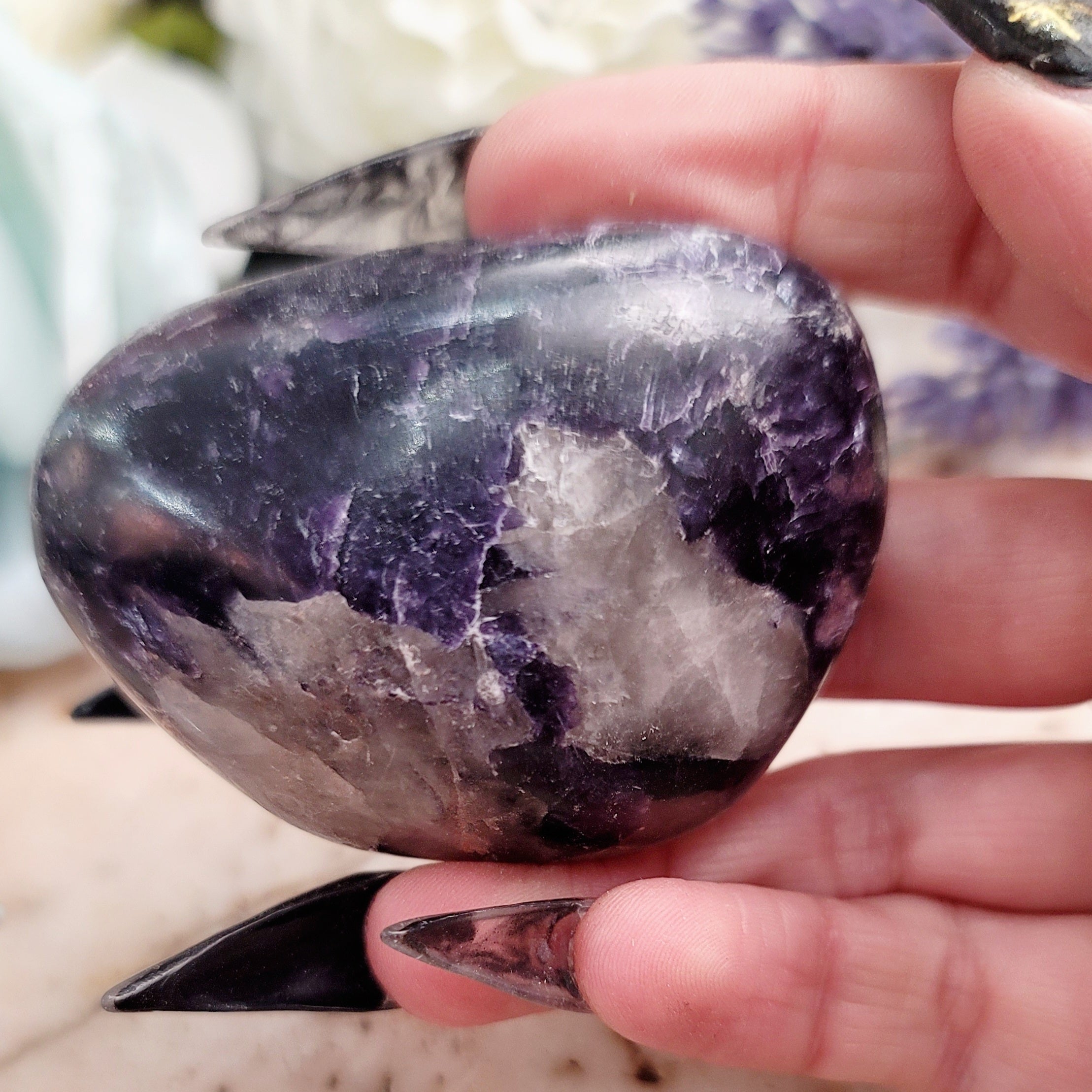 Lepidolite and Quartz Free Form for Feeling Peace, Joy and Hope