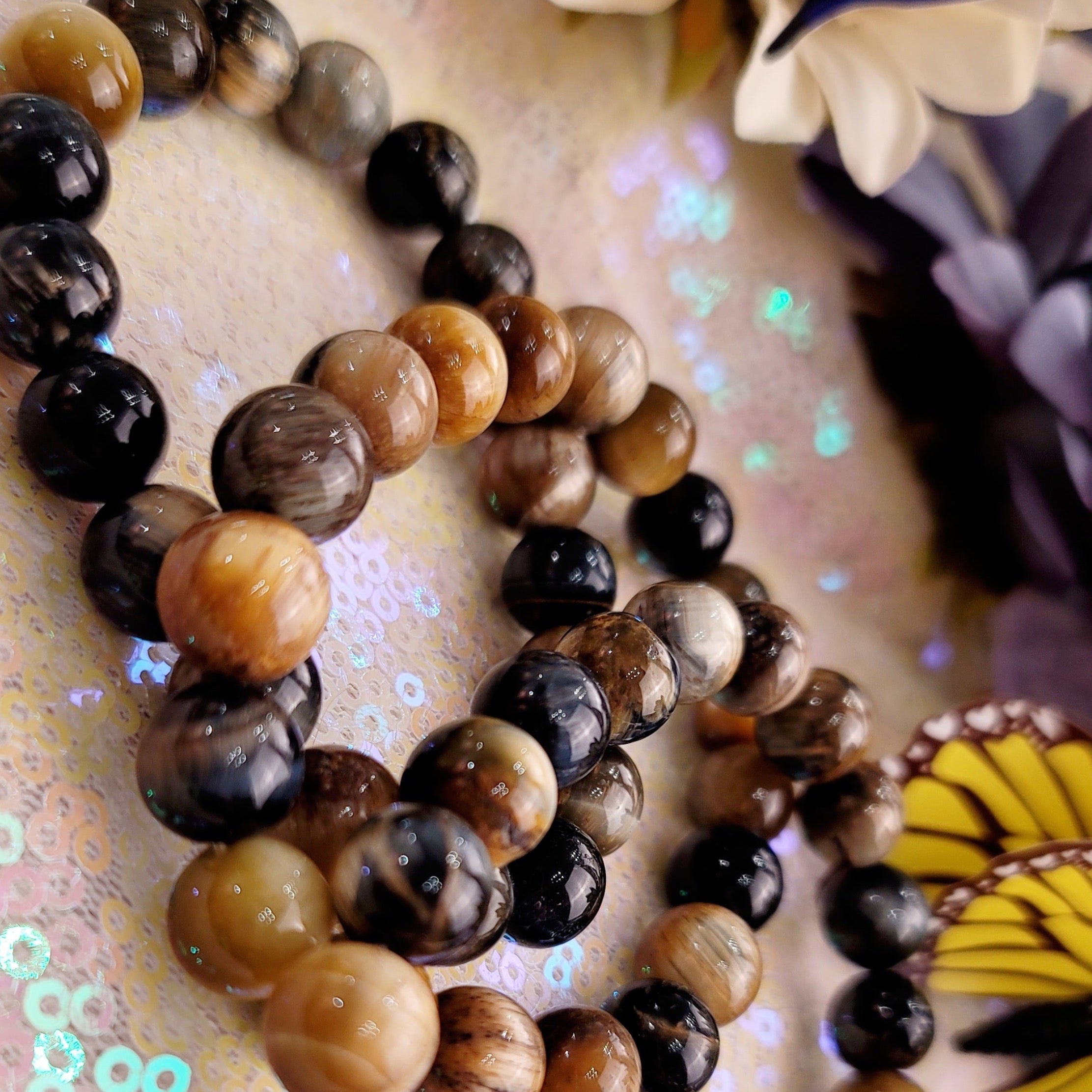 Blue & Yellow Tiger Eye Bracelet for Courage and Strength