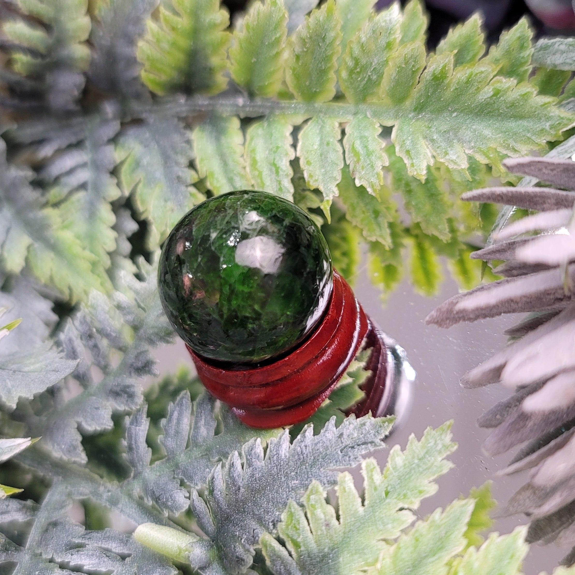 Chrome Diopside Sphere (Extremely Rare) for Emotional Healing and Forgiveness