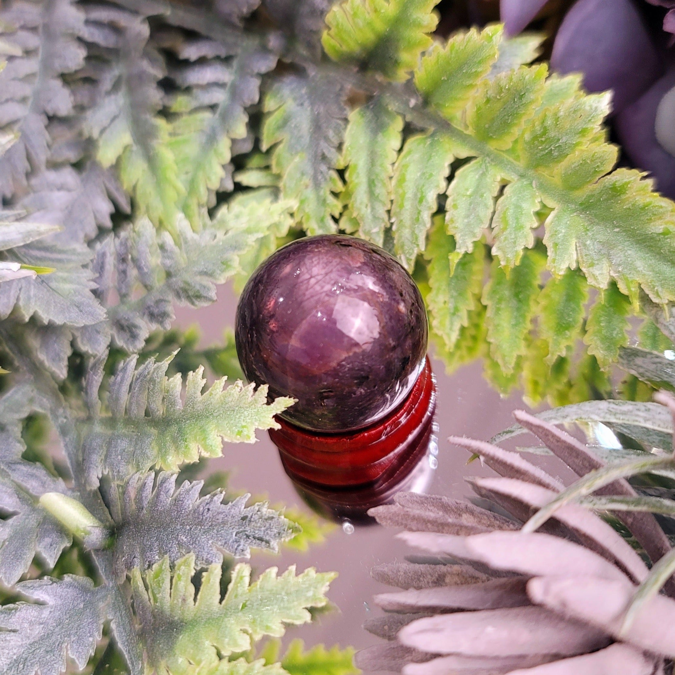 Star Ruby Mini Sphere for Attraction, Love and Passion