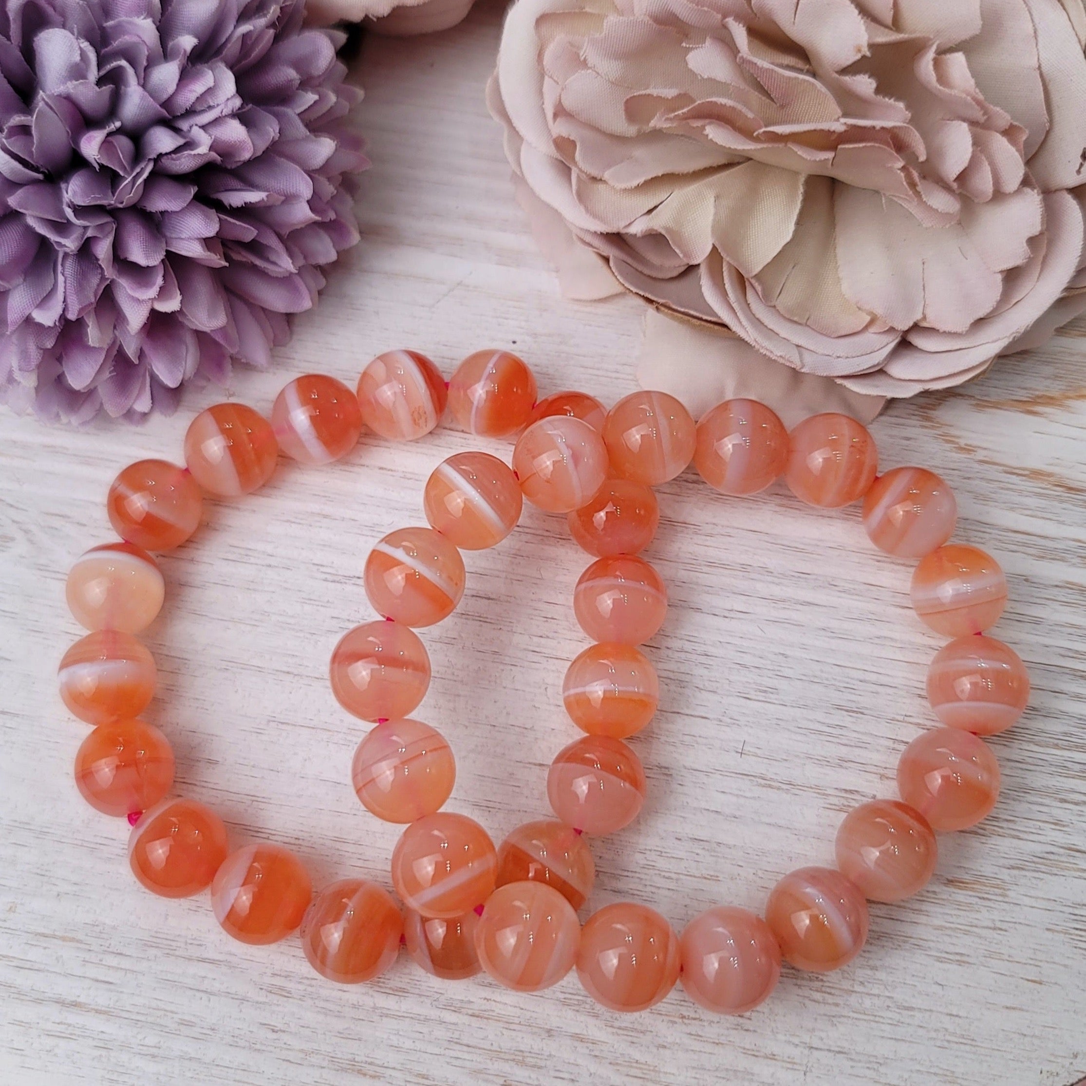 Red Botswana Agate Bracelet for Grounding and Mood Stability