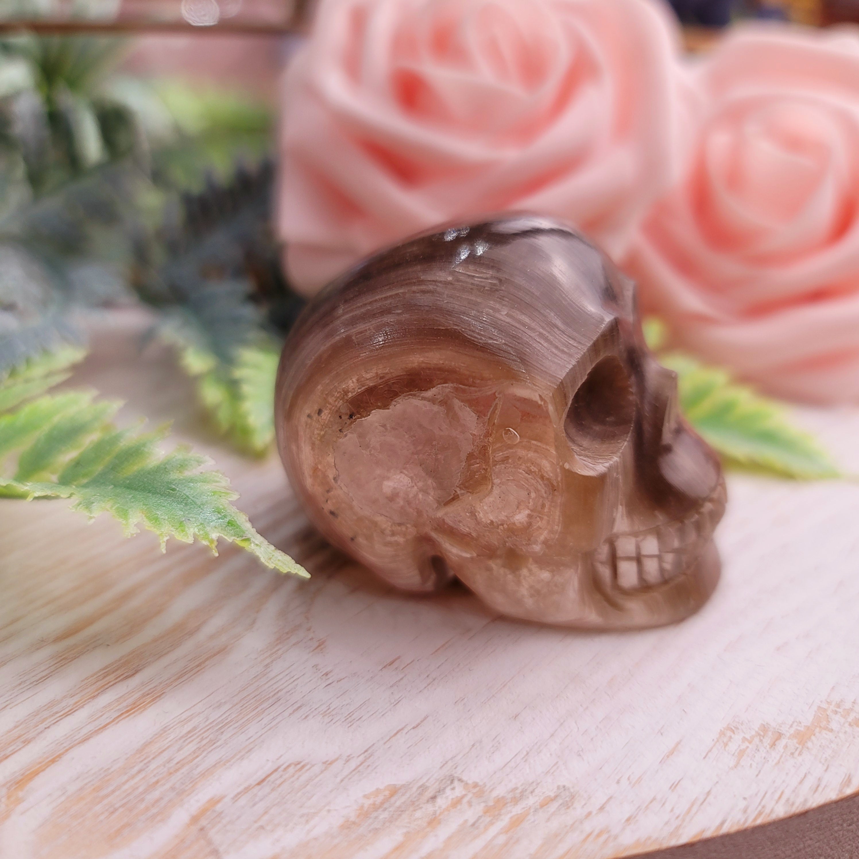 Gem Muscovite Skull for Angelic Connection, Protection, Awakening of Spiritual Gifts and Connection with Ancestors