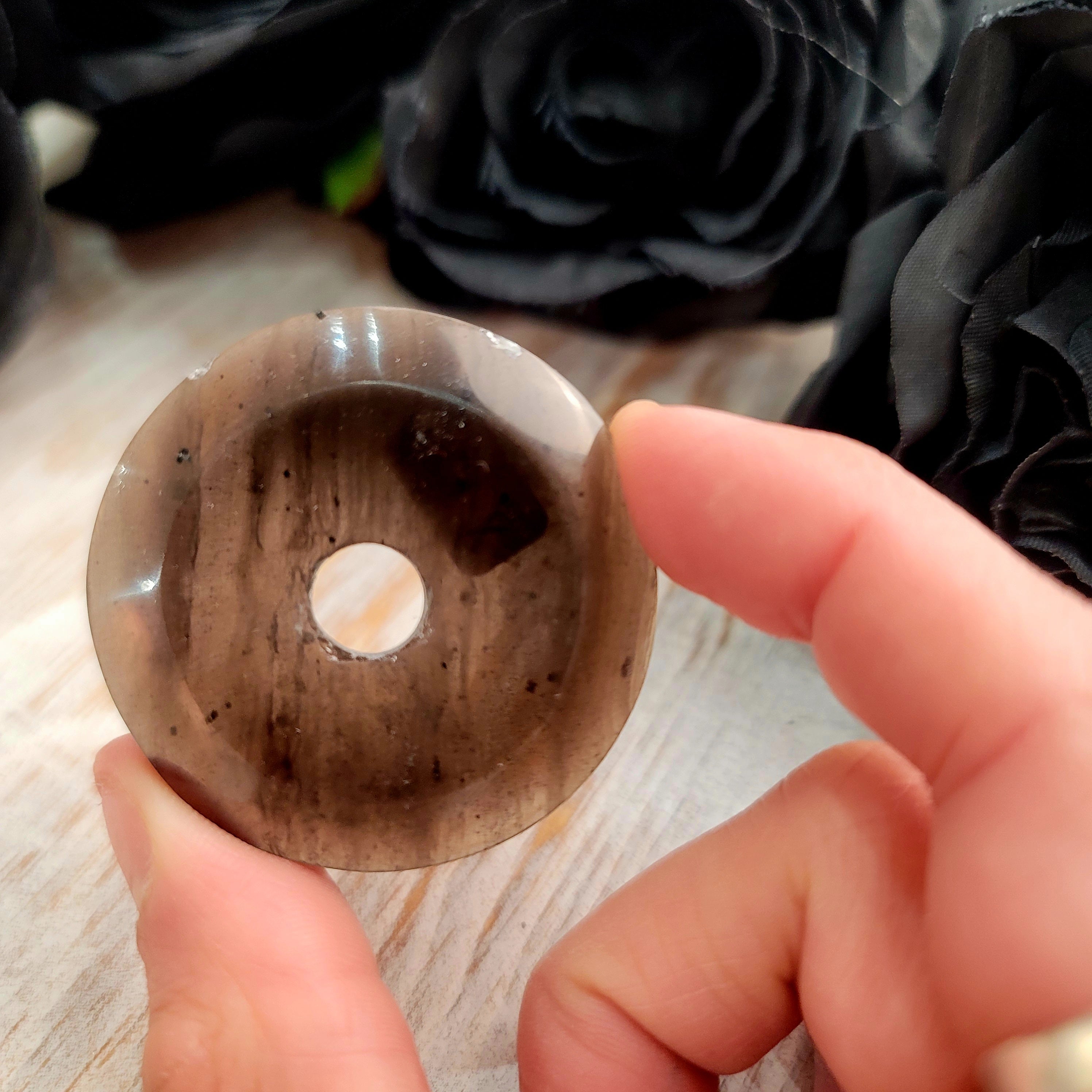 Agni Manitite Donut Pendant for Manifestation, Personal Power and Solar Plexus Healing