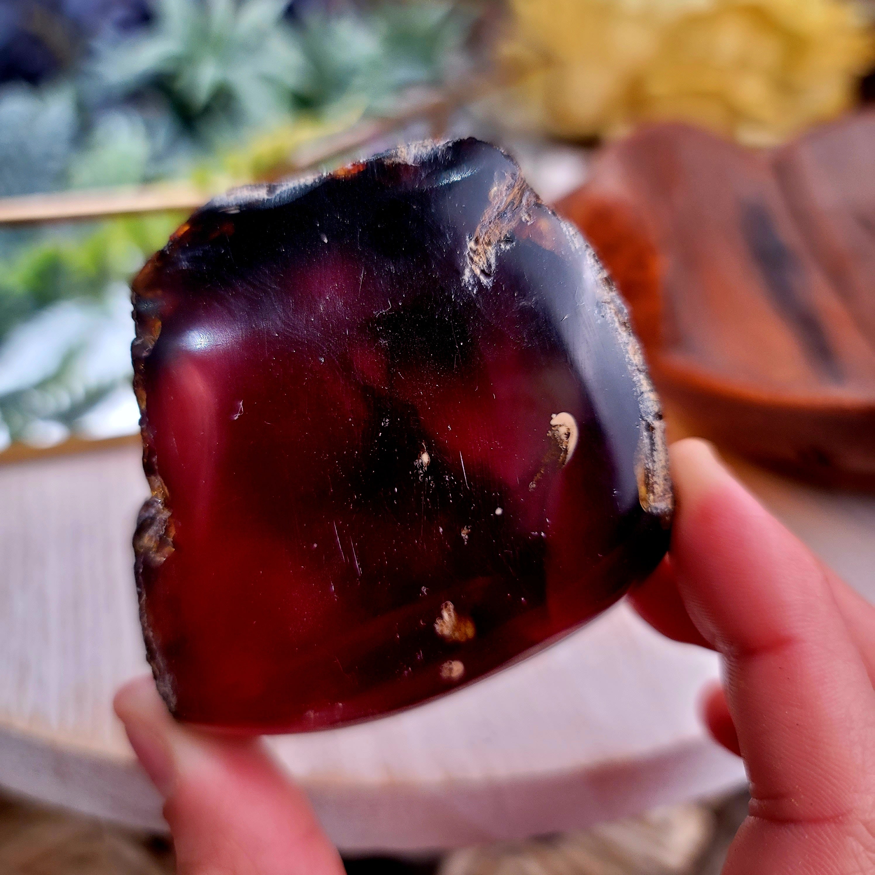 Amber Half Polished for Healing, Joy and Protection