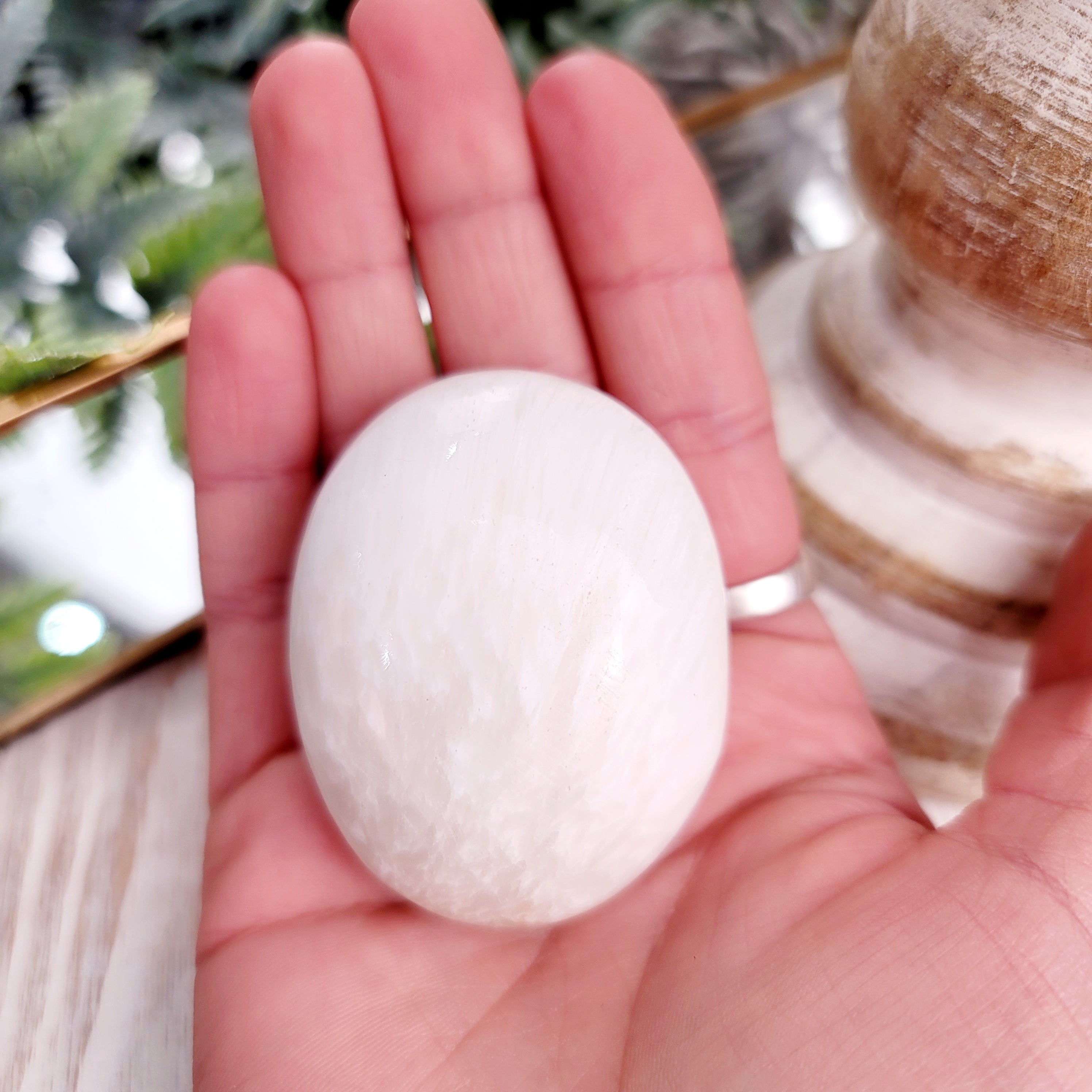 Scolecite with Peach Stilbite Palm Stones