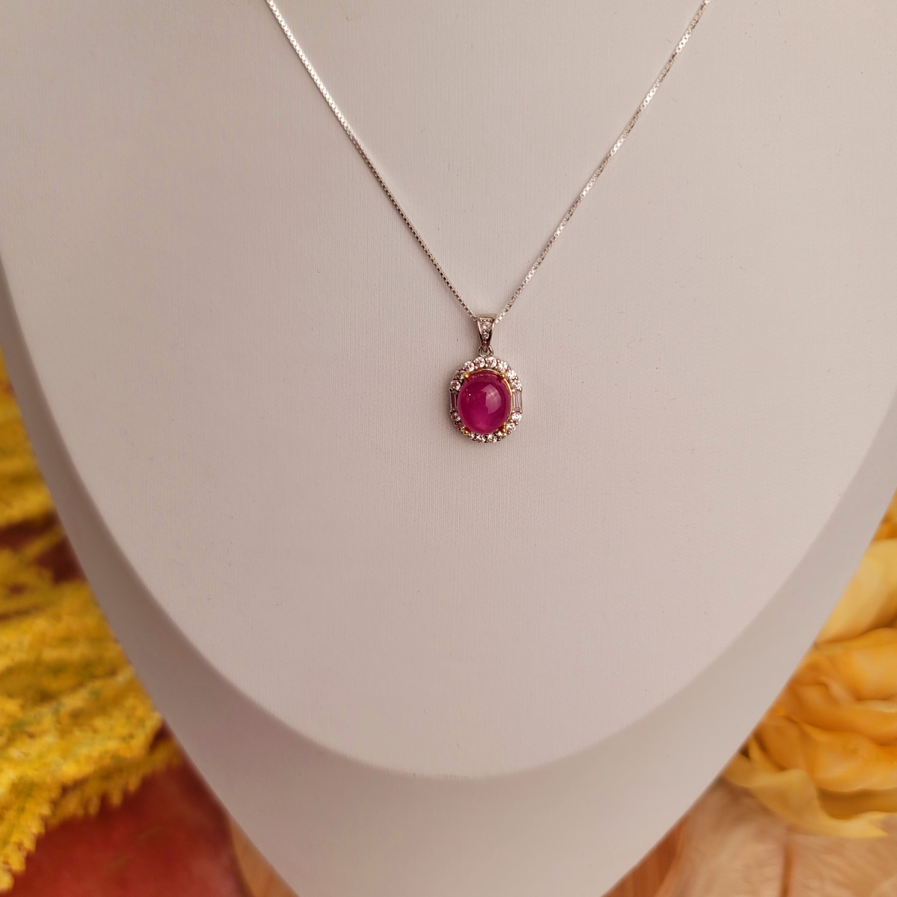 Star Ruby Necklace for Attraction, Love and Passion