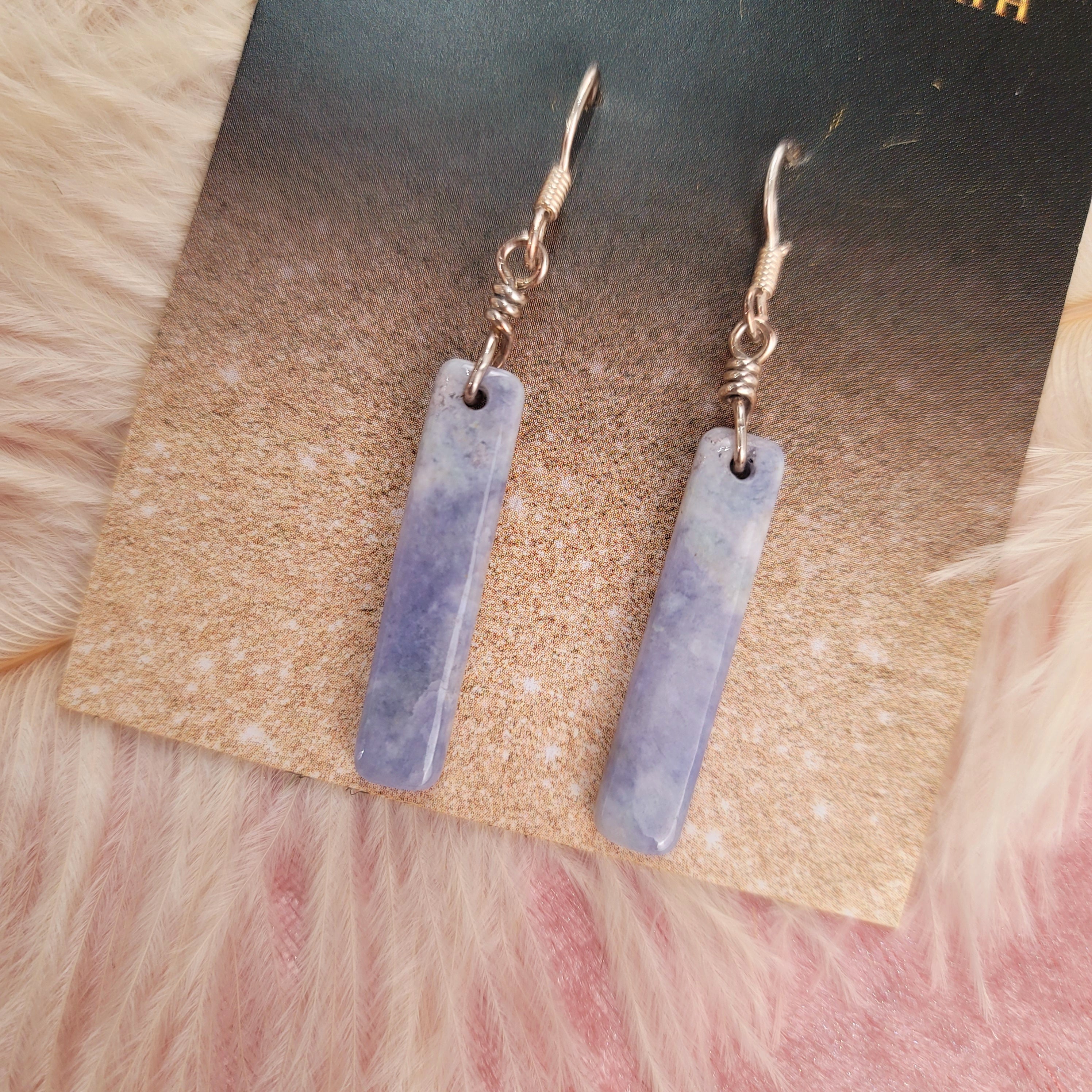 Lavender Jadeite Earings for Acceptance and Serenity