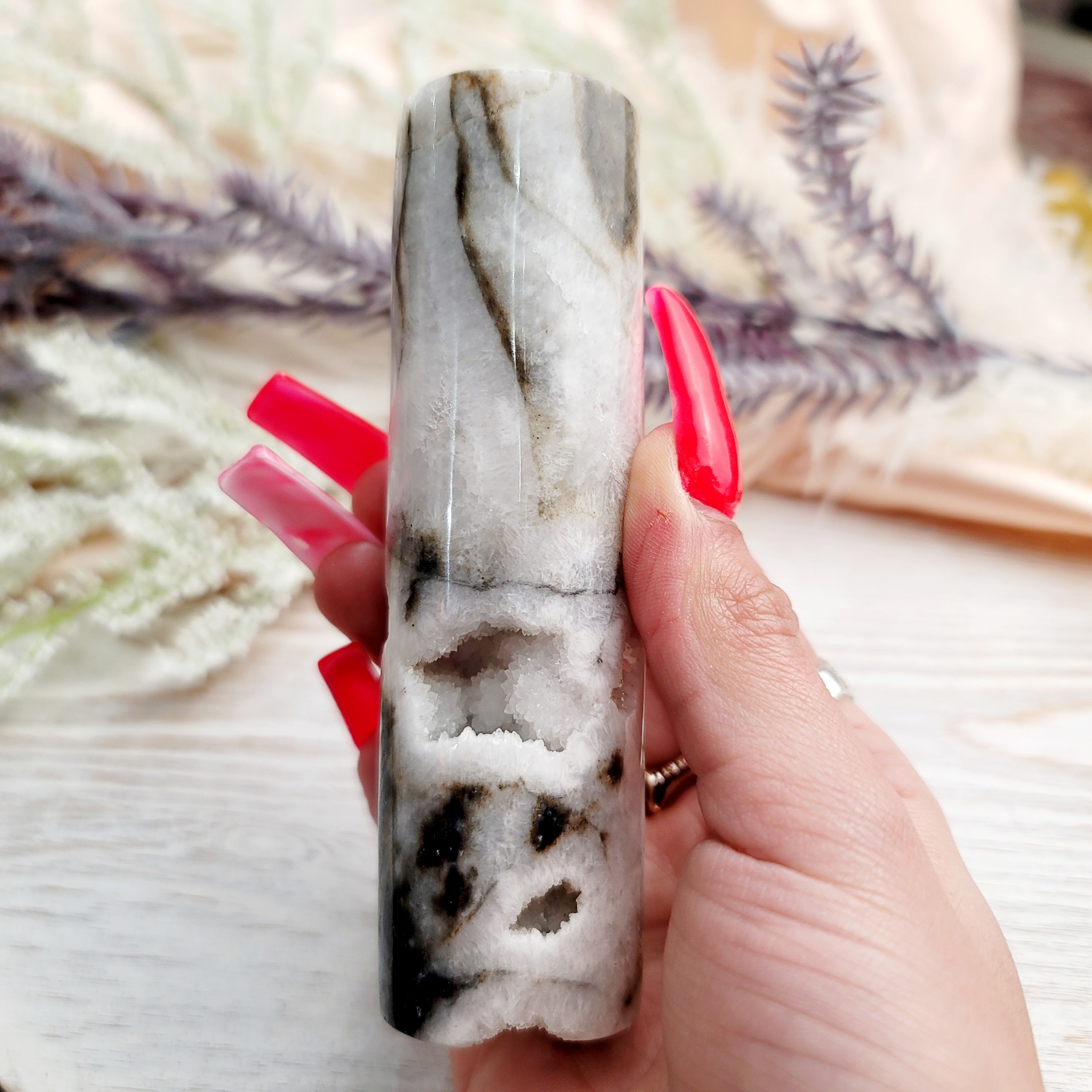 Zebra Agate Harmonizer for Balance, Clearing Blockages and Releasing Negativity
