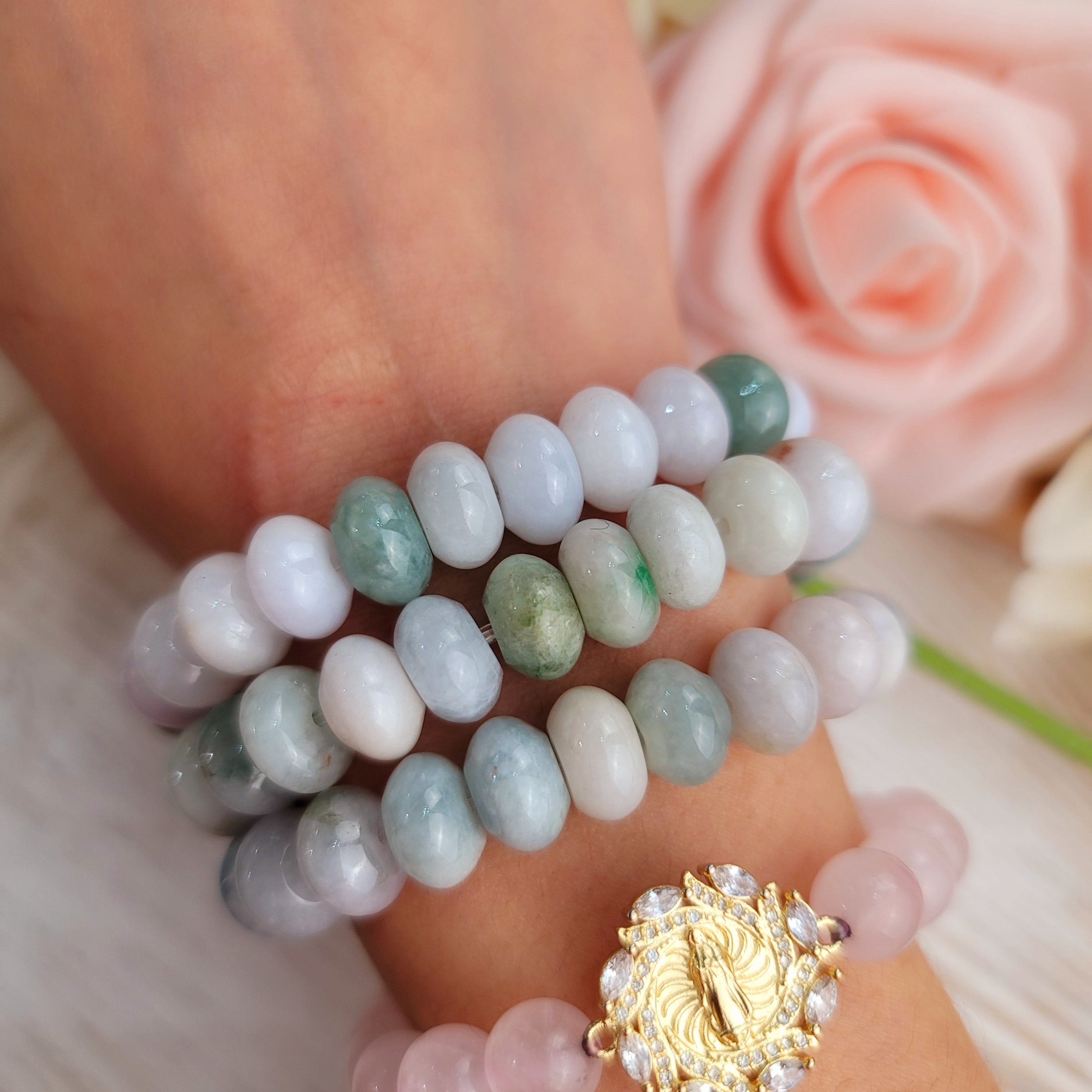 Jade Rondell Bracelet for Acceptance and Peace and Serenity