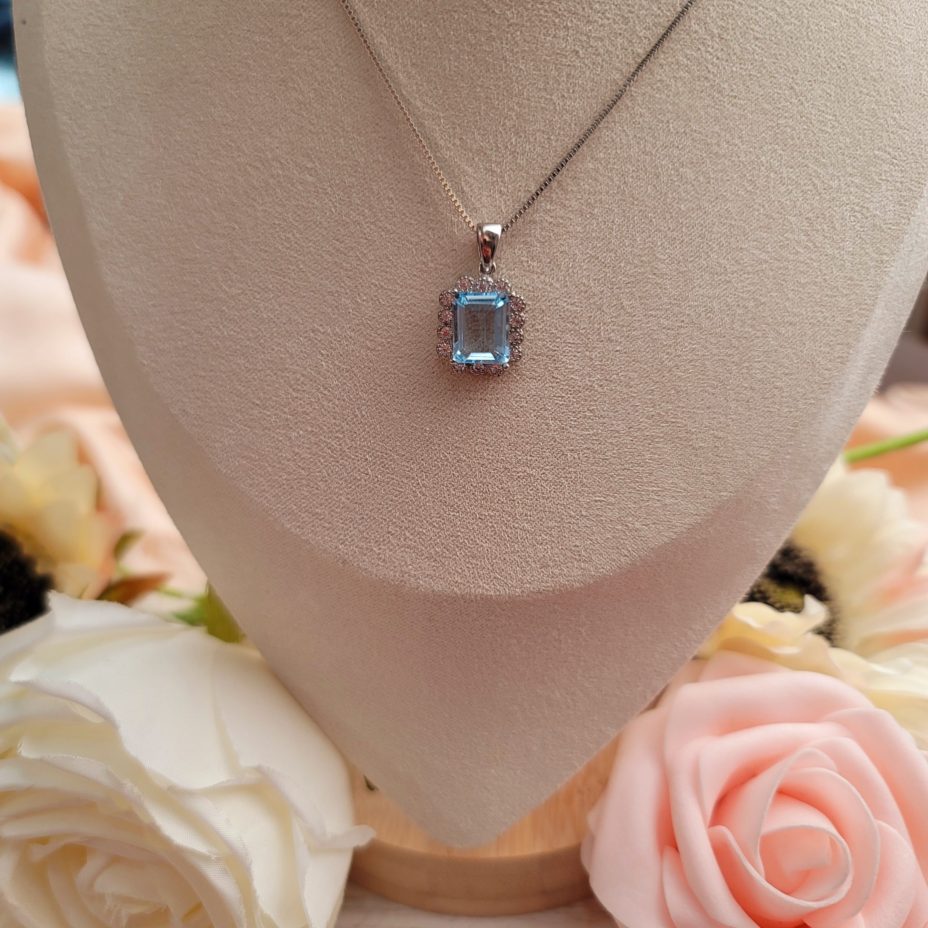 Blue Topaz Magestic Pendant for Awareness, Communication and Opportunities