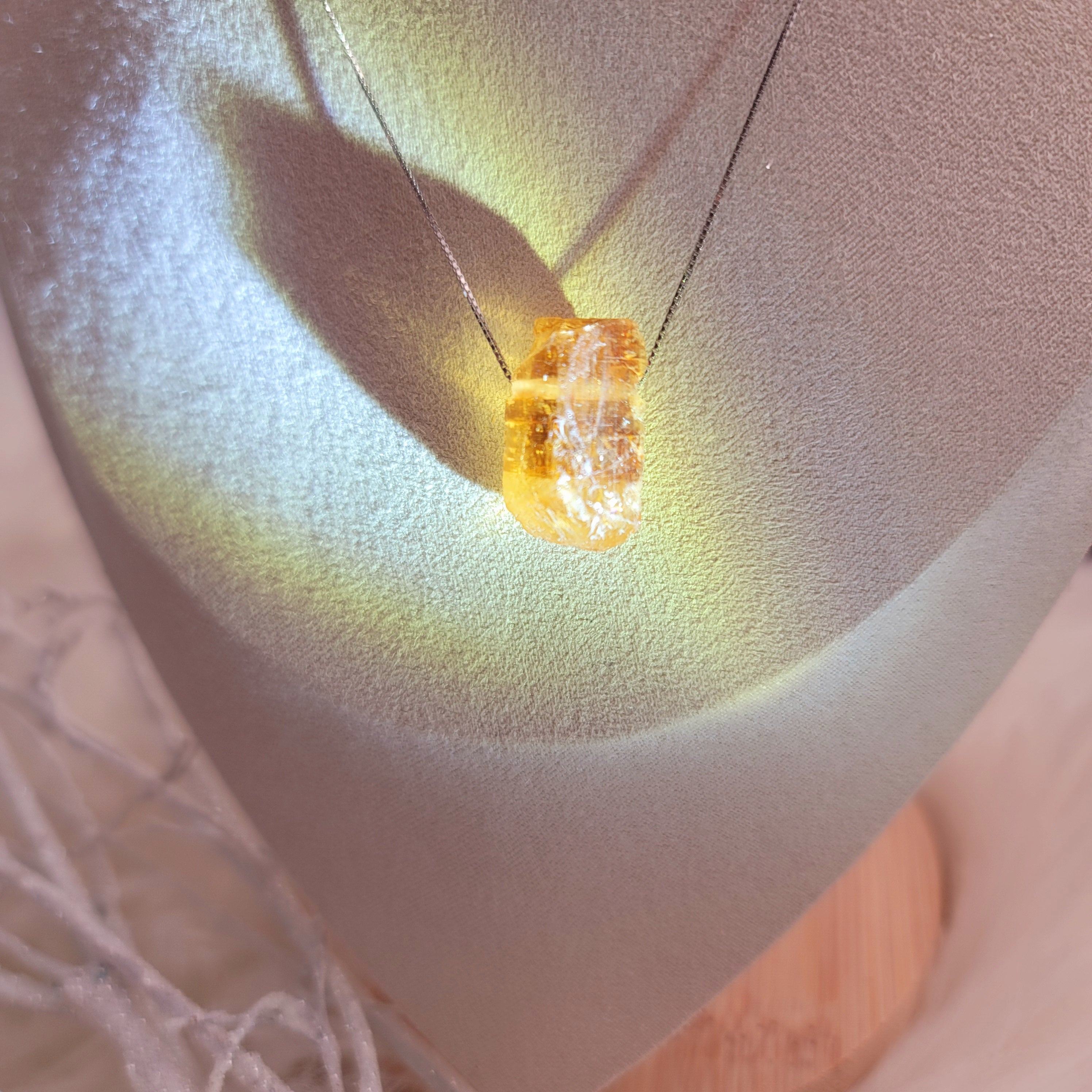 Imperial Topaz Necklace for Creativity, Manifesting Abundance and Strength