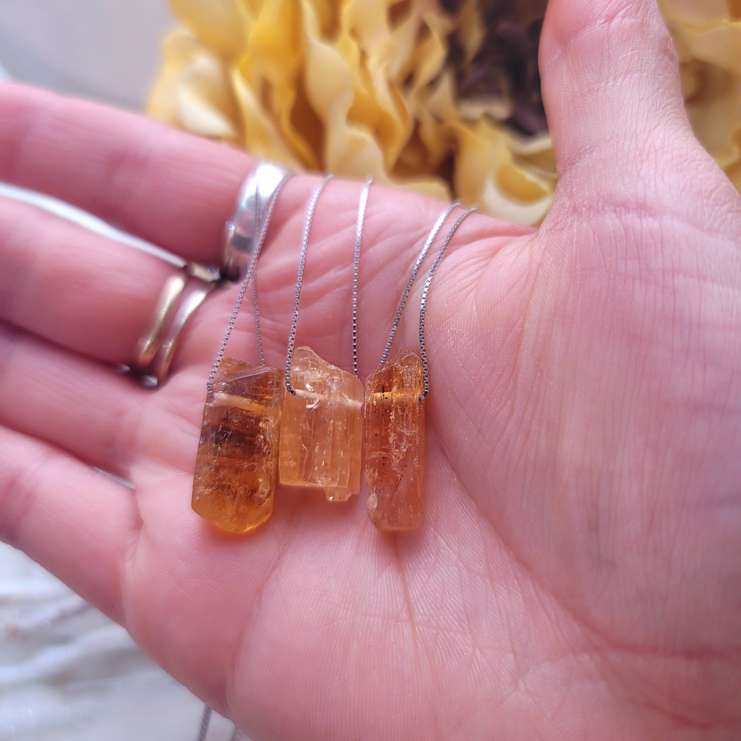 Imperial Topaz Necklace for Creativity, Manifesting Abundance and Strength