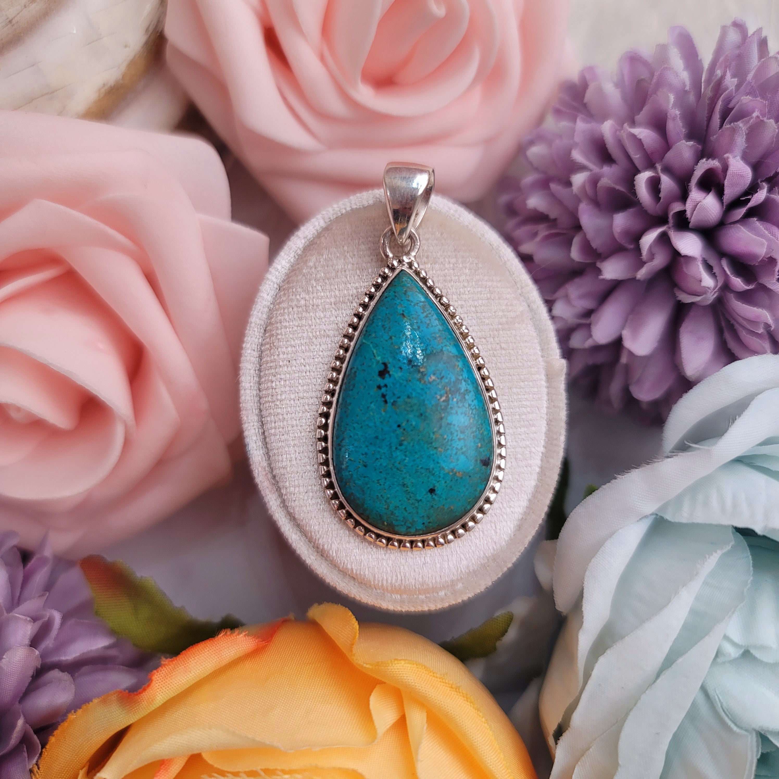 Shattuckite Pendant for Peaceful Communication and Truth