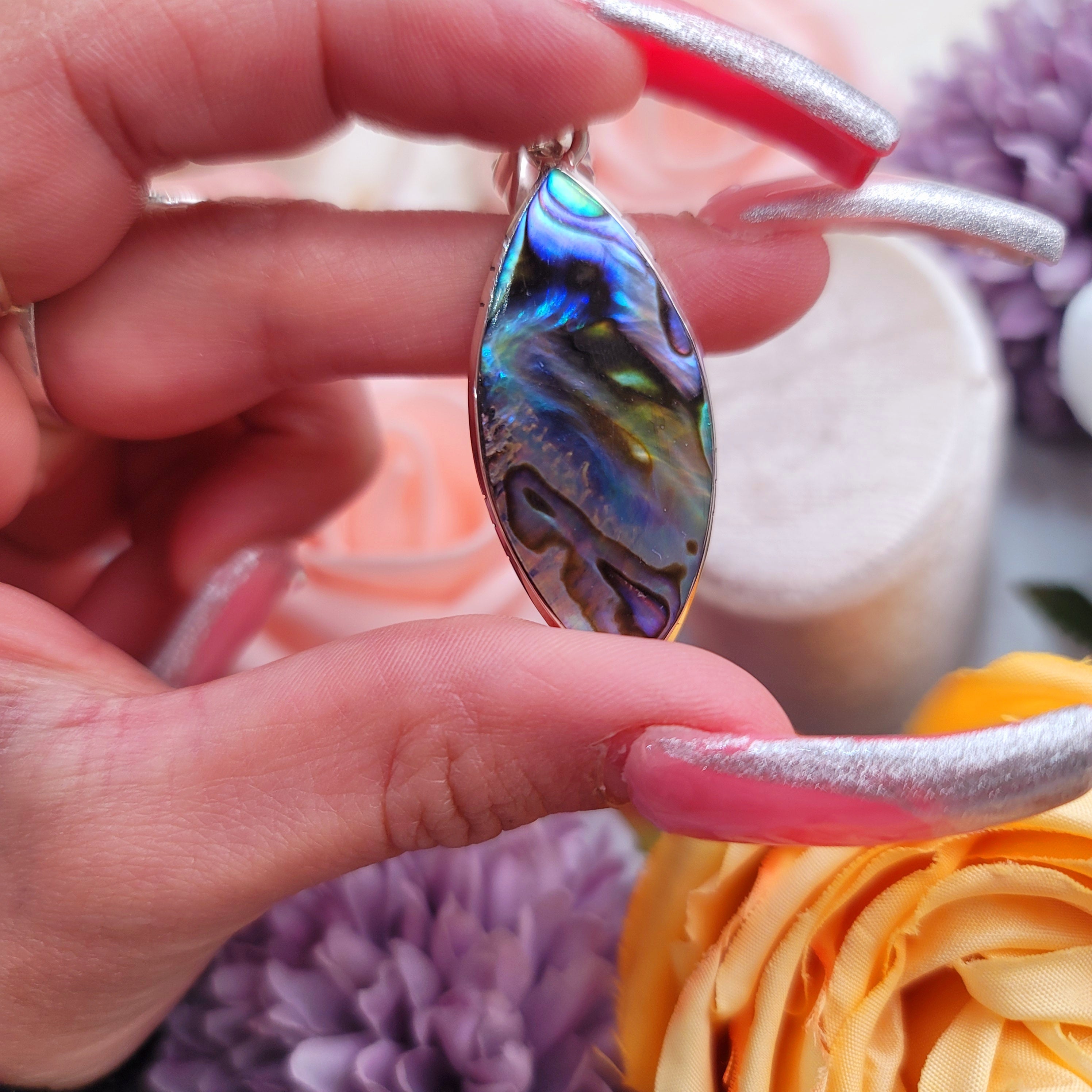 Abalone Shell Pendant for Soothing Anxiety, Promoting Compassion and Love