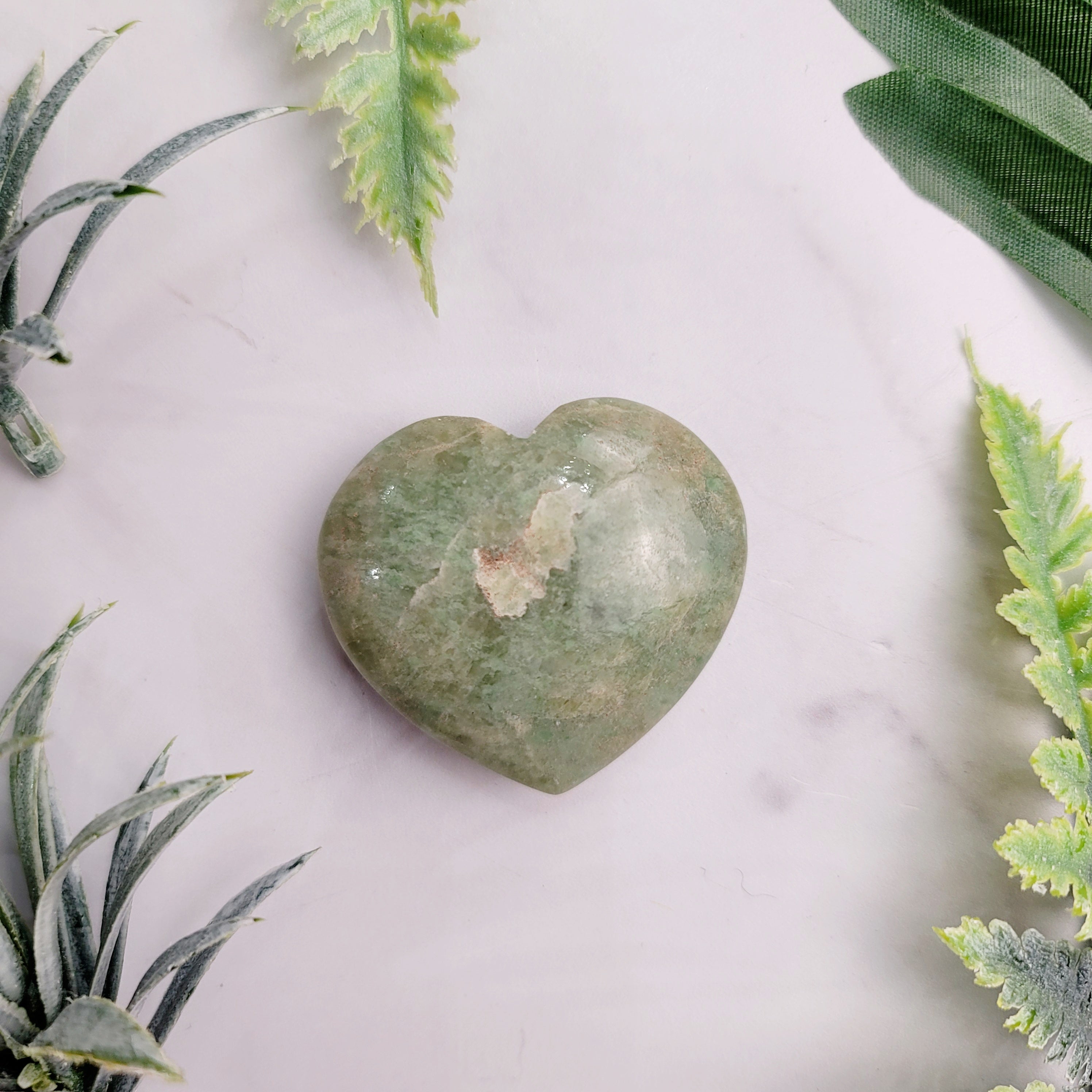 Grossular Green Garnet Heart for Detoxifying the Body