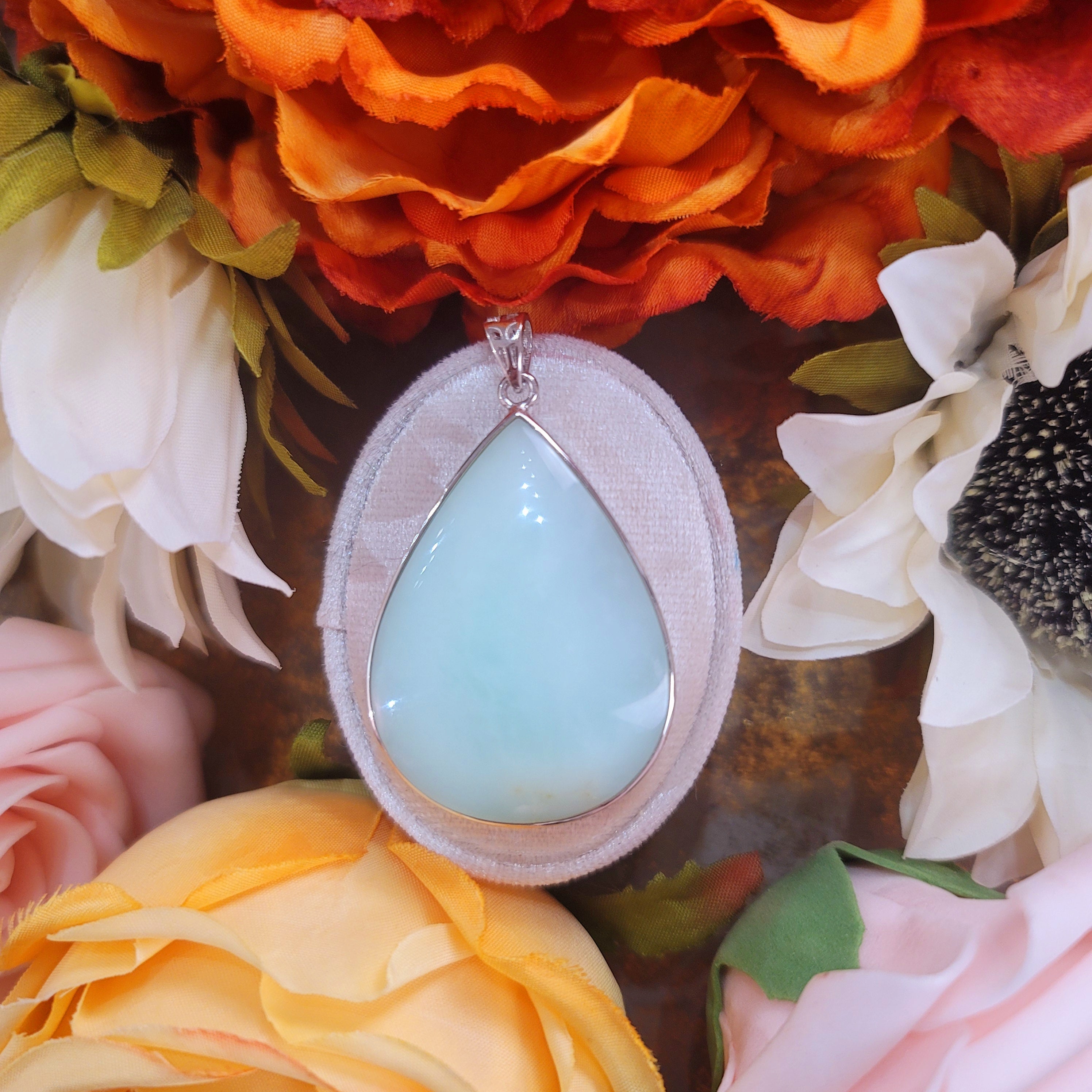 Chrysoprase Pendant .925 Silver for Heart Healing, Growth & Rebirth